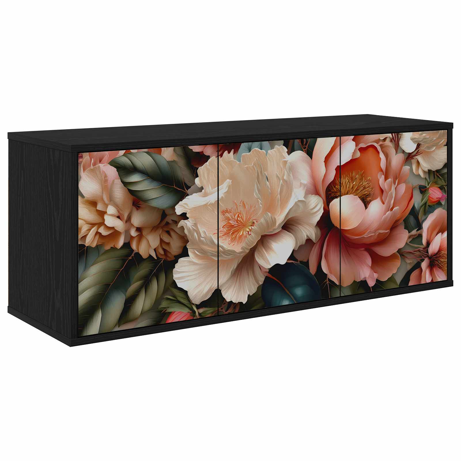 Meuble TV mural BORNE 102 x 33 x 40 cm Chêne noir
