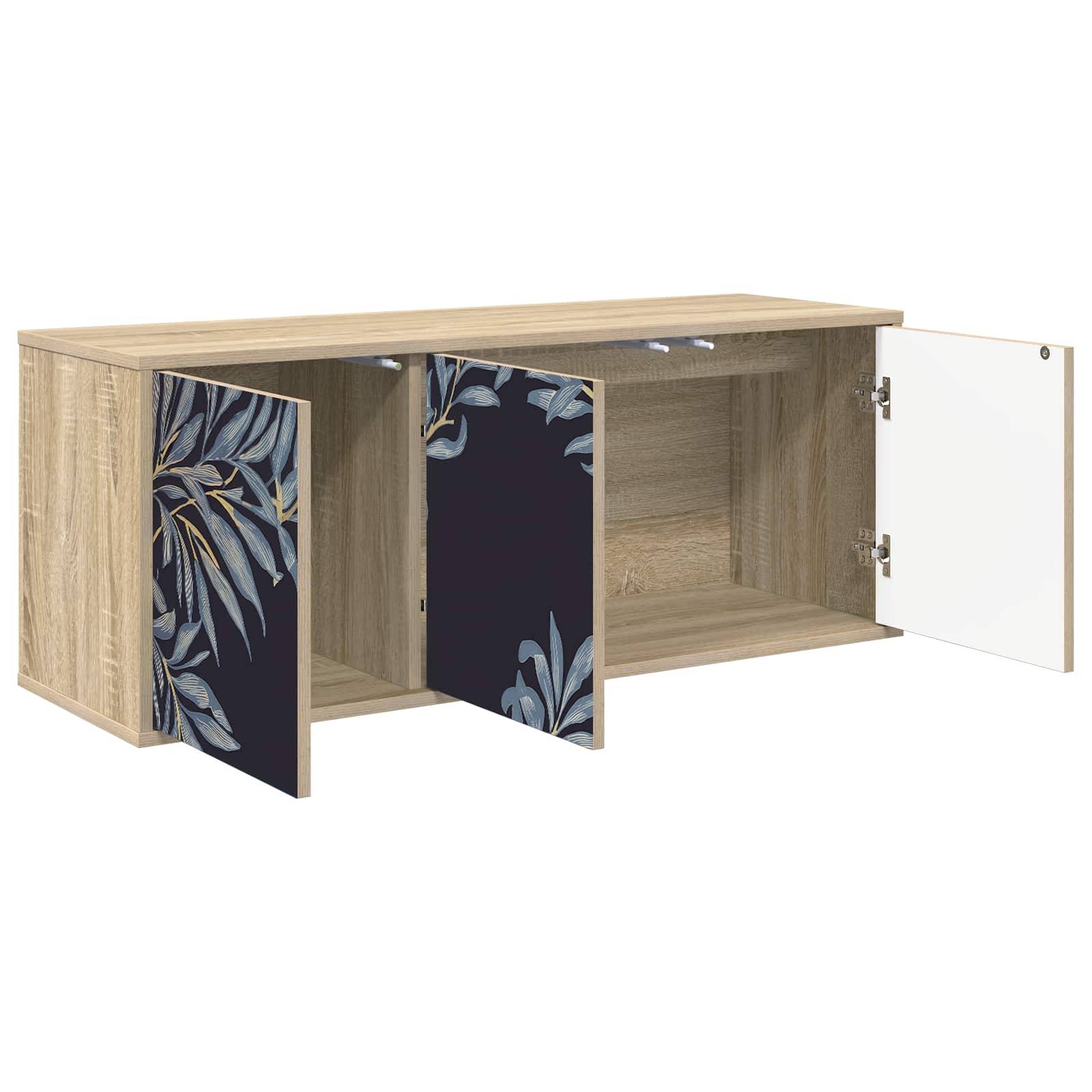 Meuble TV mural DOKKUM 102 x 33 x 40 cm Chêne Sonoma