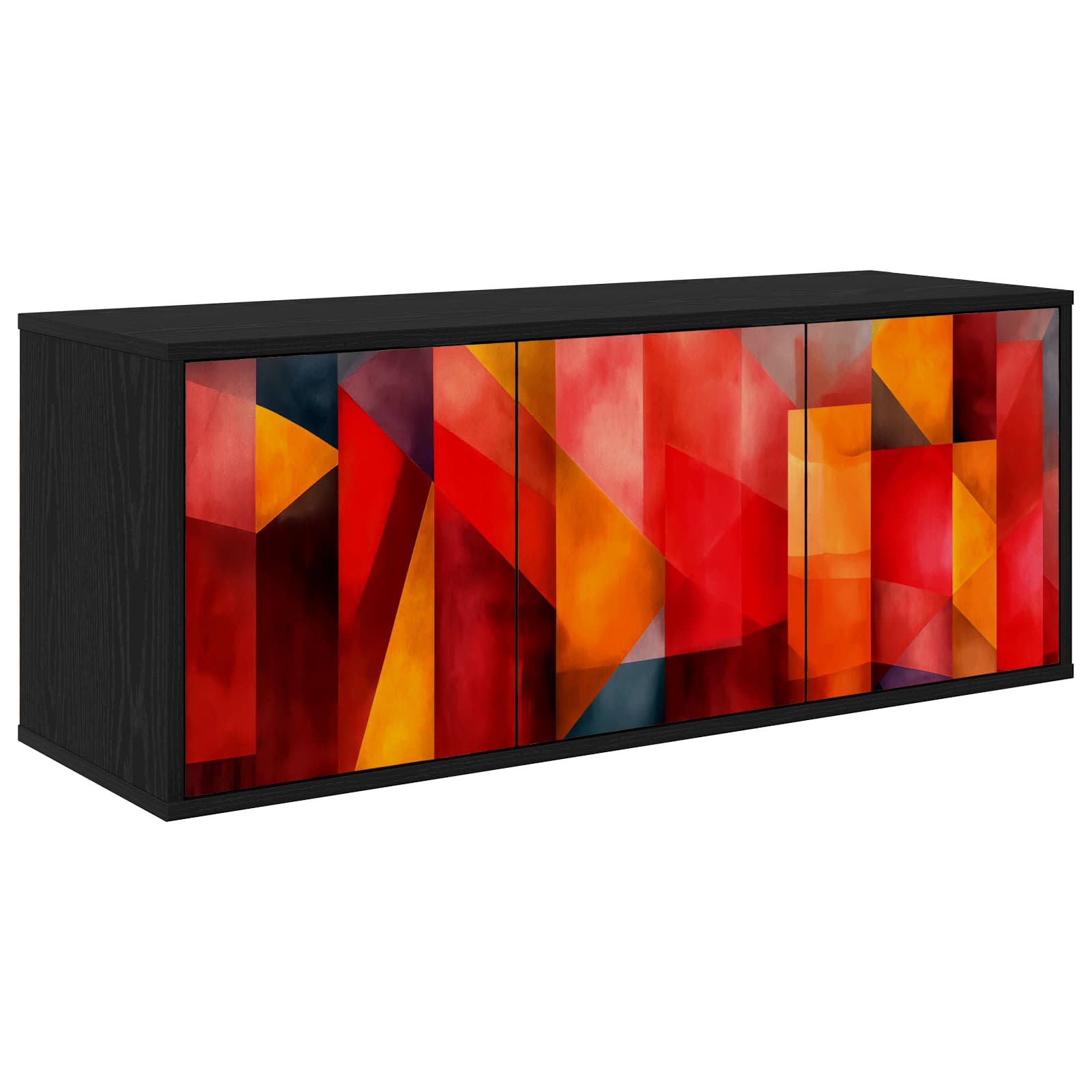 Meuble TV mural HEESCH 102 x 33 x 40 cm Chêne noir
