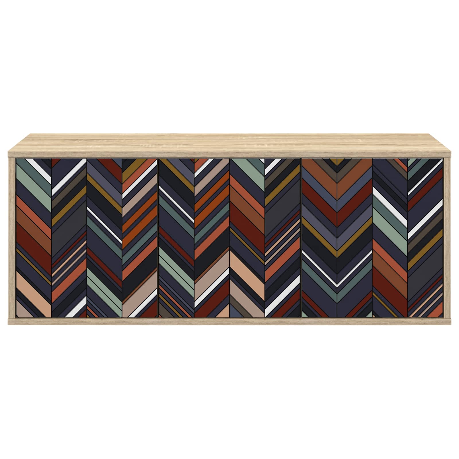 Meuble TV mural OMMEN 102 x 33 x 40 cm Chêne Sonoma