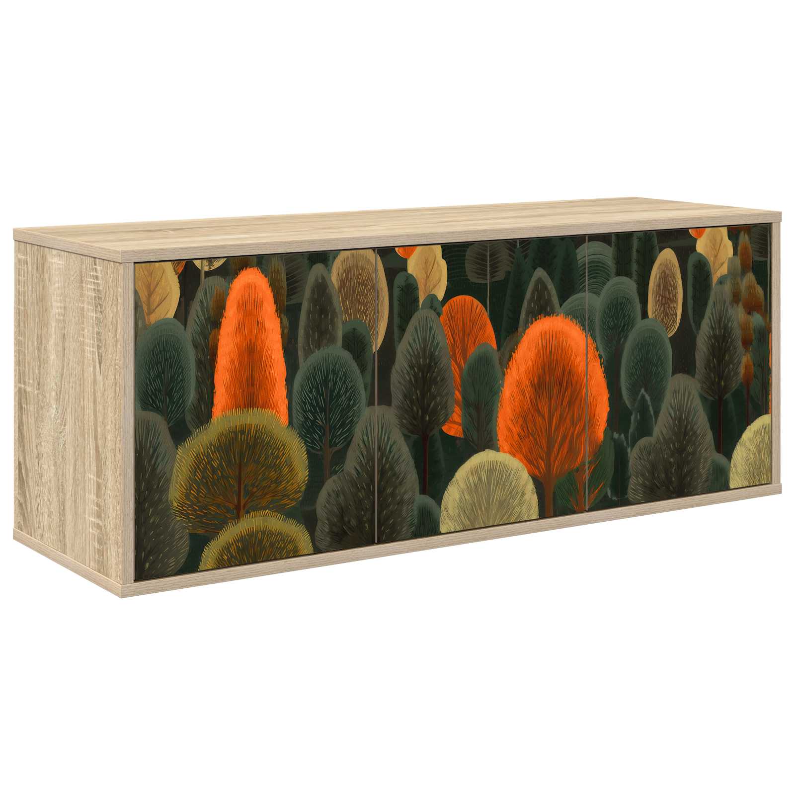 Meuble TV mural ZAANDAM 102 x 33 x 40 cm Chêne Sonoma