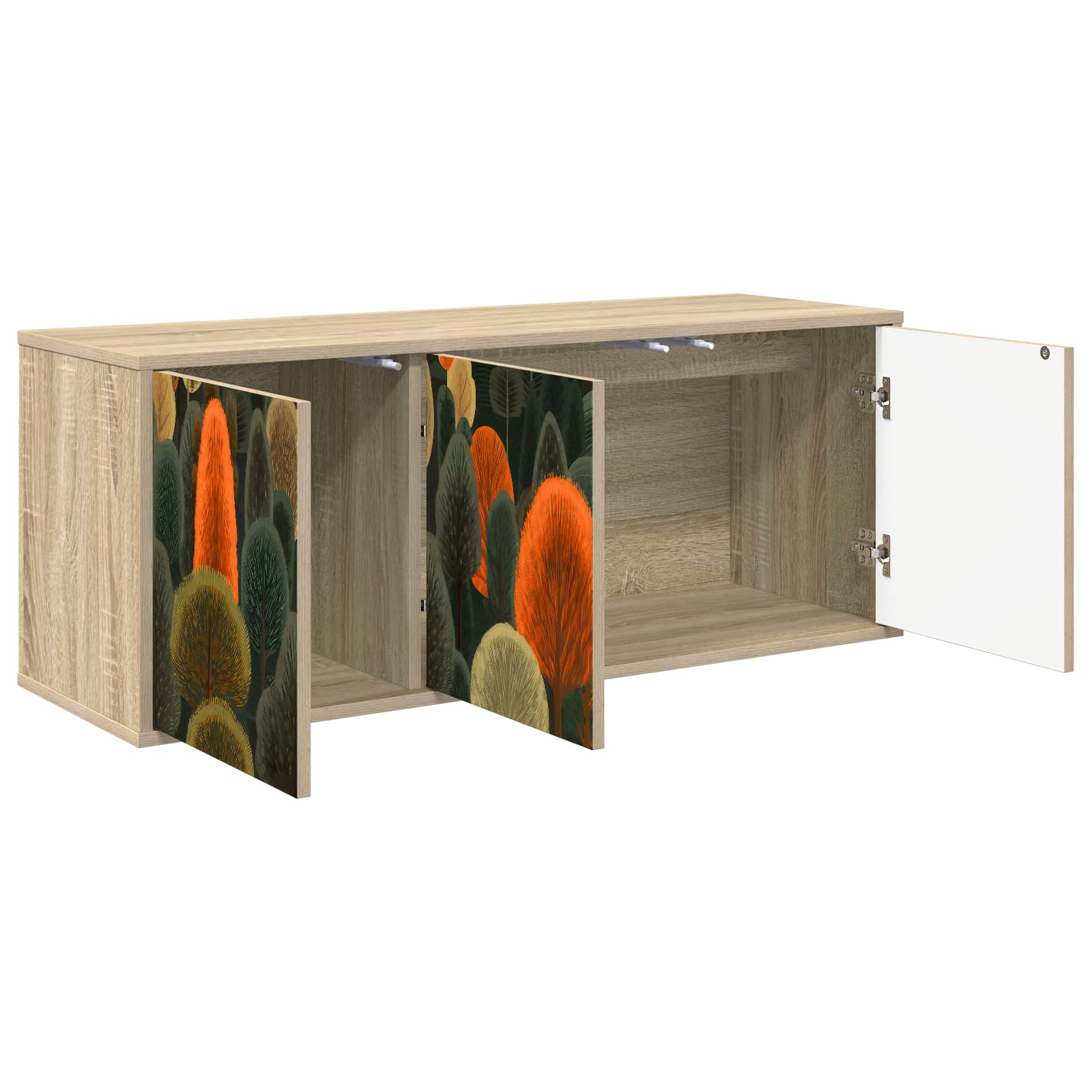 Meuble TV mural ZAANDAM 102 x 33 x 40 cm Chêne Sonoma
