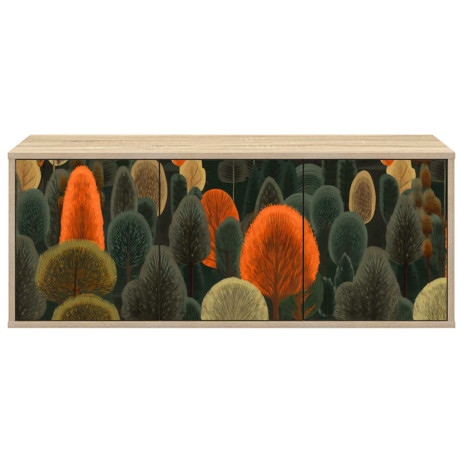 Meuble TV mural ZAANDAM 102 x 33 x 40 cm Chêne Sonoma