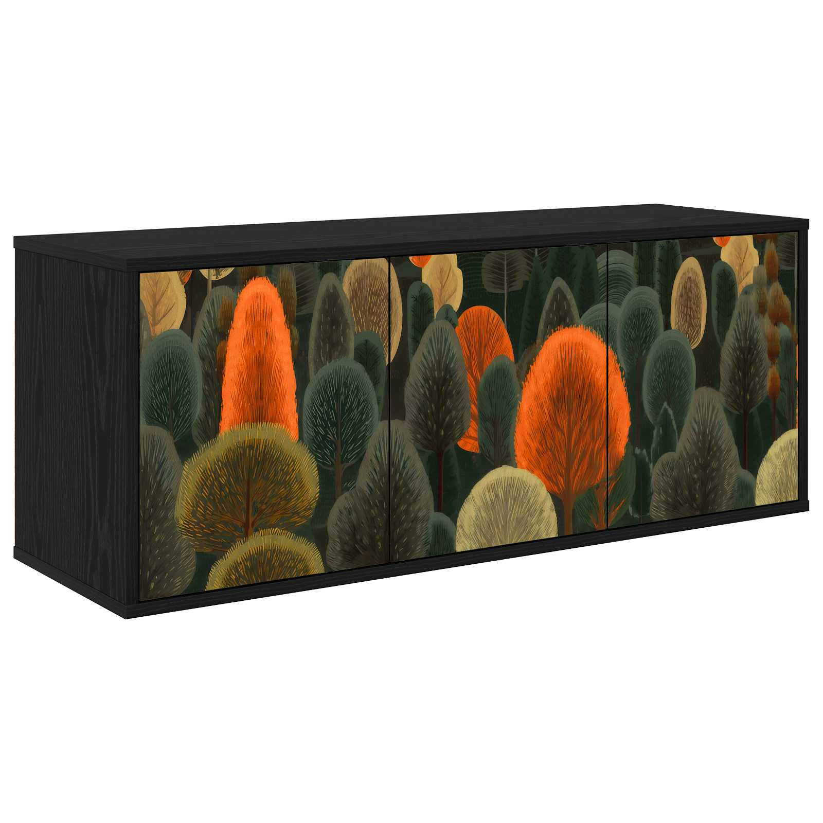 Meuble TV mural ZAANDAM 102 x 33 x 40 cm Chêne noir