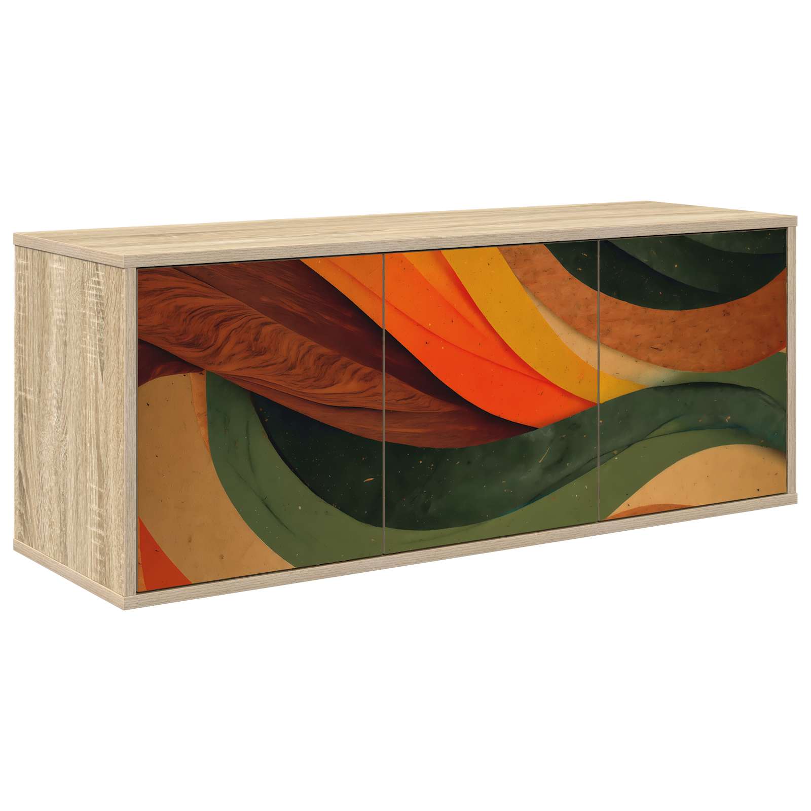 Meuble TV mural BONN 102 x 33 x 40 cm Chêne Sonoma