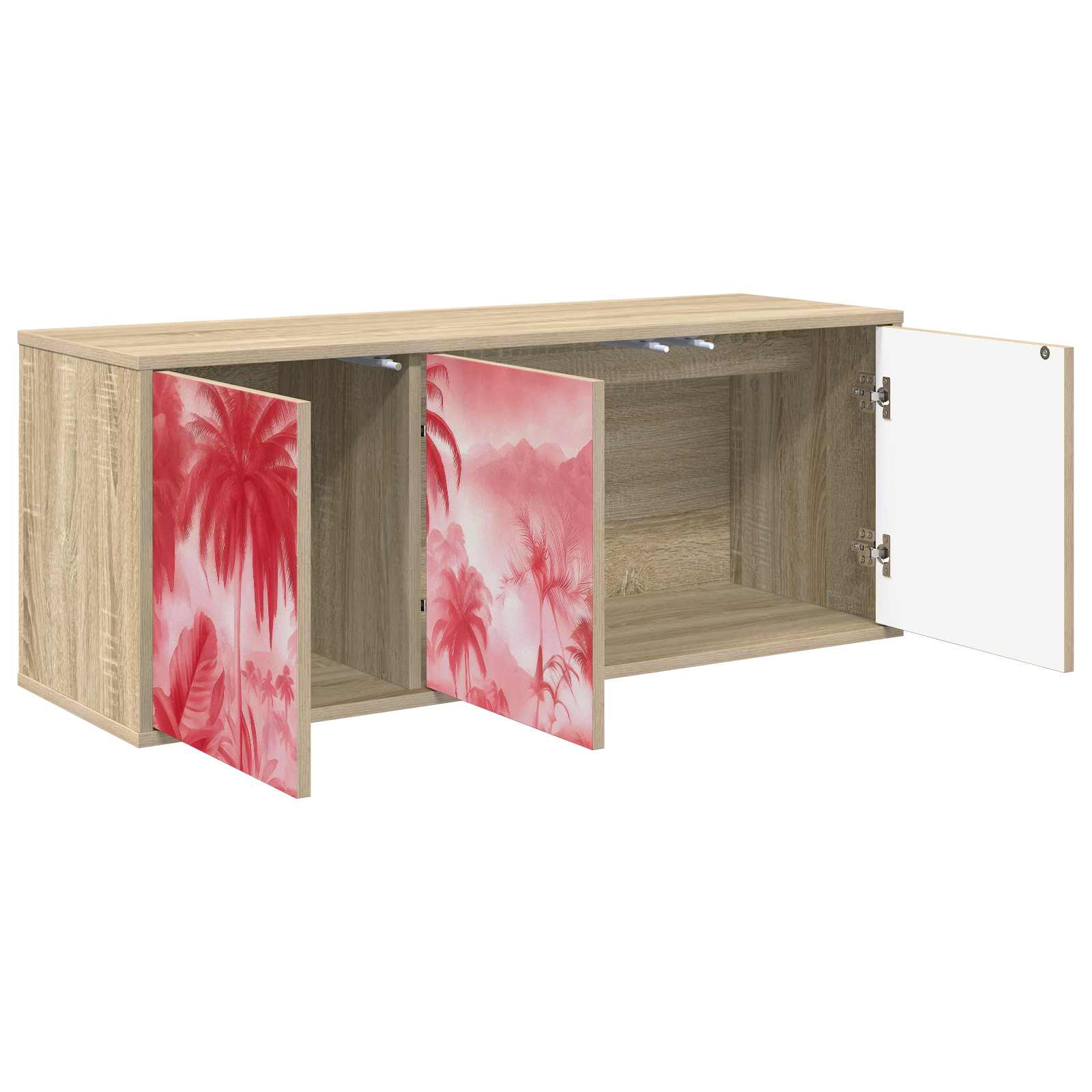 Meuble TV mural AACHEN 102 x 33 x 40 cm Chêne Sonoma