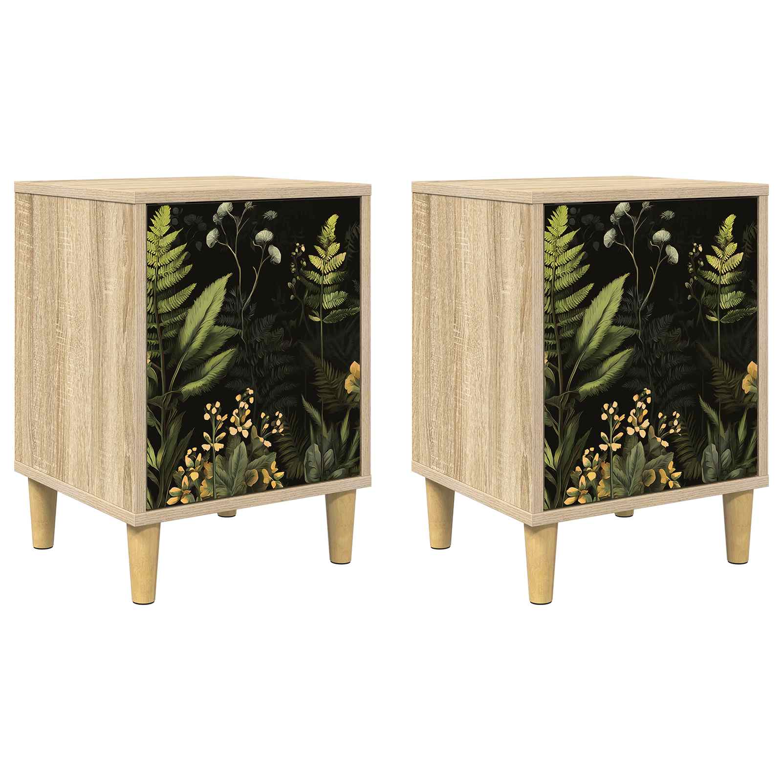 Table de chevet RHENEN 2 pc Chêne Sonoma 36 x 33 x 50 cm