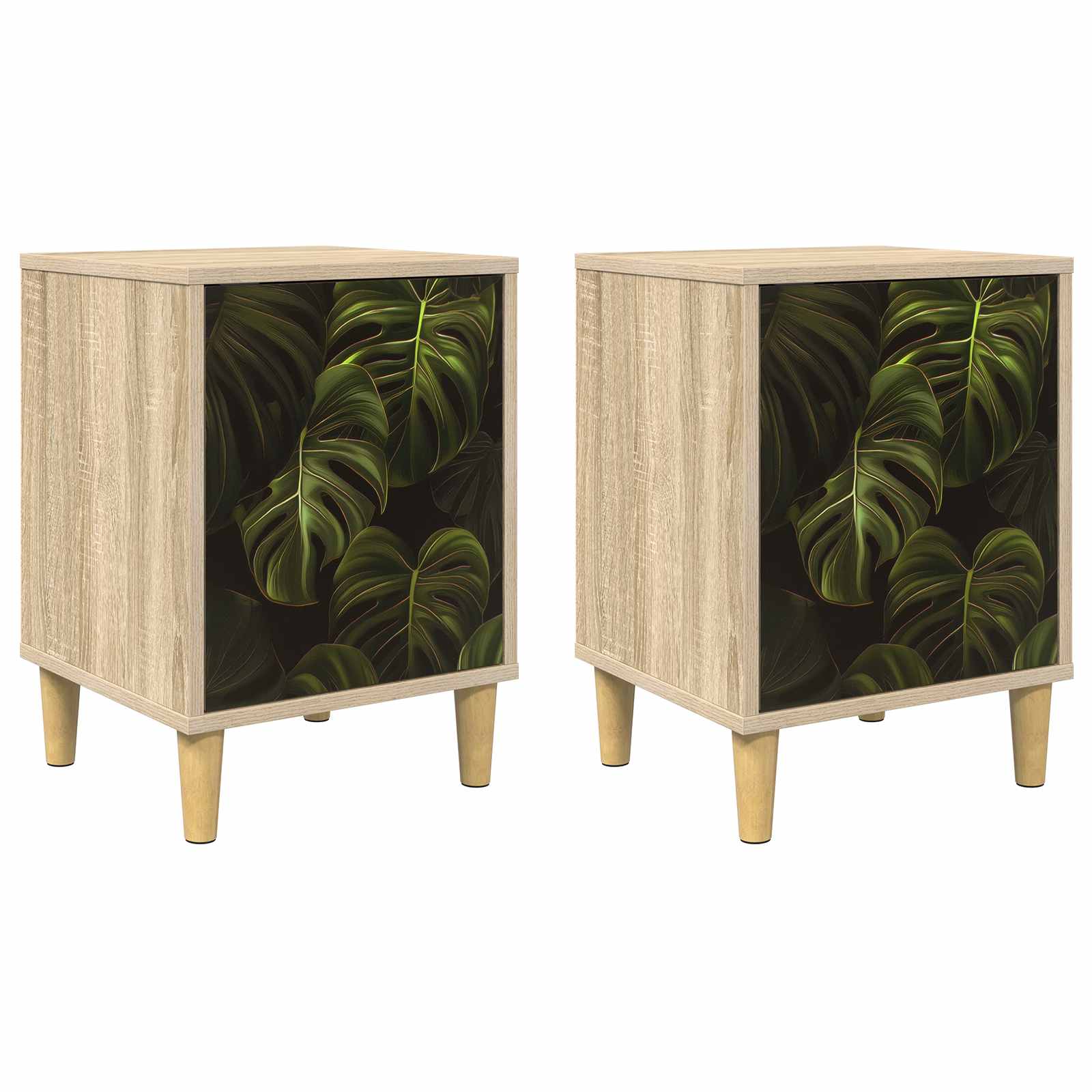 Table de chevet ELBURG 2 pc Chêne Sonoma 36 x 33 x 50 cm