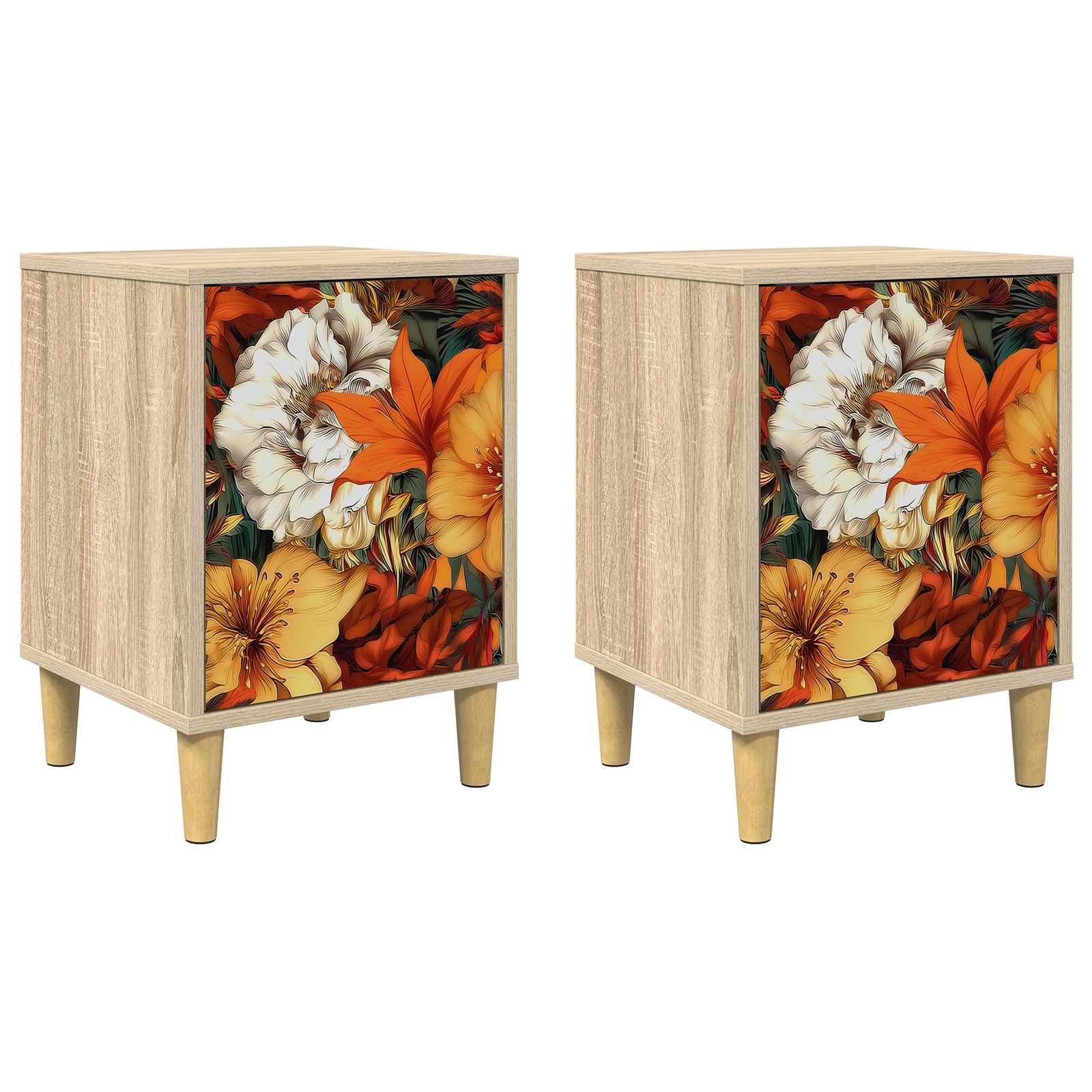 Table de chevet GENNEP 2 pc Chêne Sonoma 36 x 33 x 50 cm