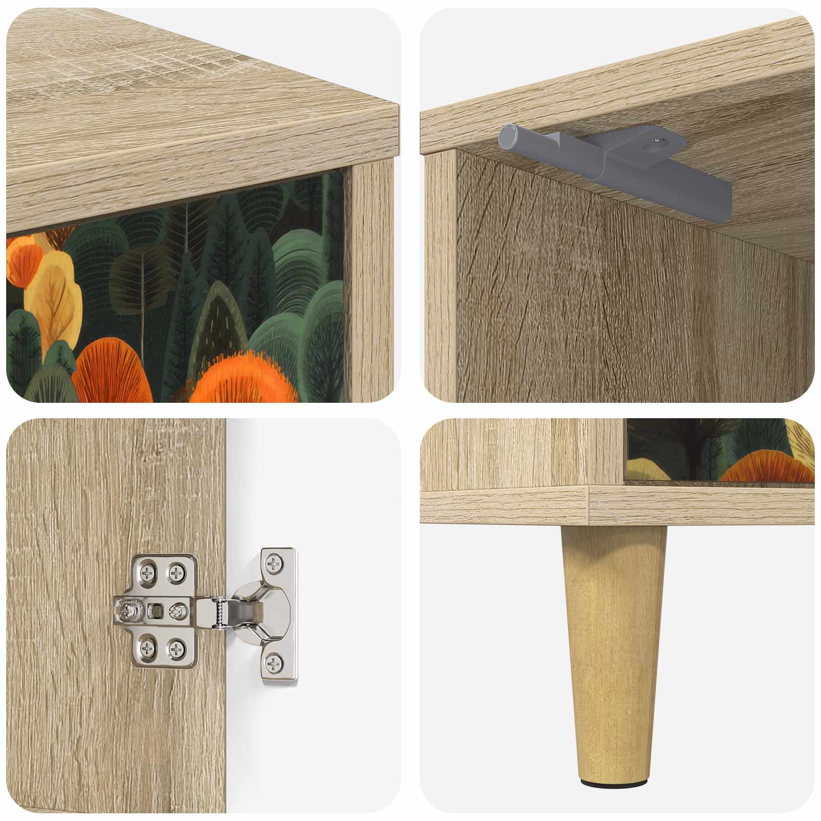 Table de chevet ZAANDAM 2 pc Chêne Sonoma 36 x 33 x 50 cm