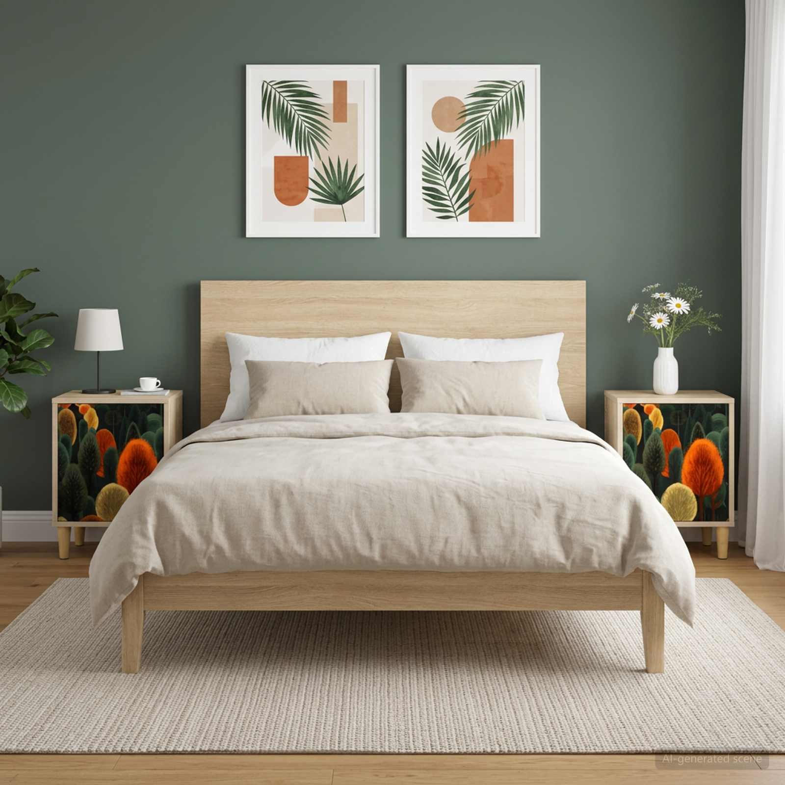 Table de chevet ZAANDAM 2 pc Chêne Sonoma 36 x 33 x 50 cm