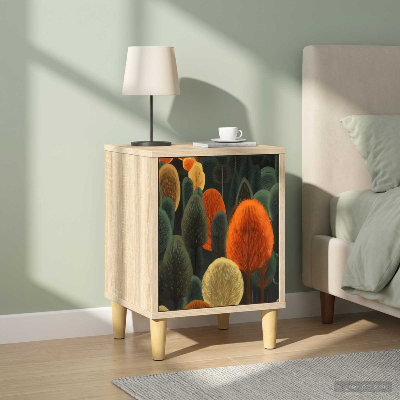 Table de chevet ZAANDAM 2 pc Chêne Sonoma 36 x 33 x 50 cm