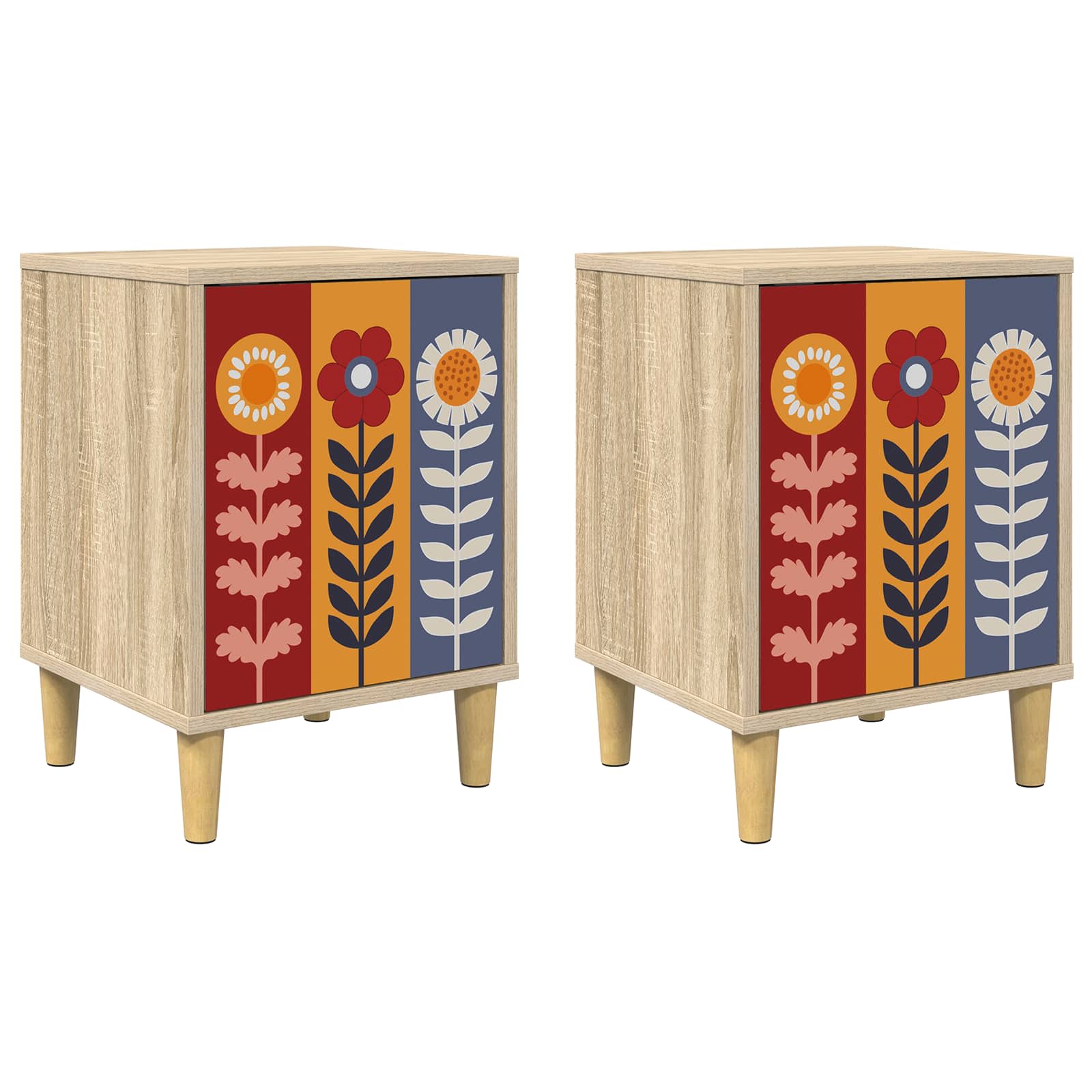 Table de chevet ESSEN 2 pc Chêne Sonoma 36 x 33 x 50 cm