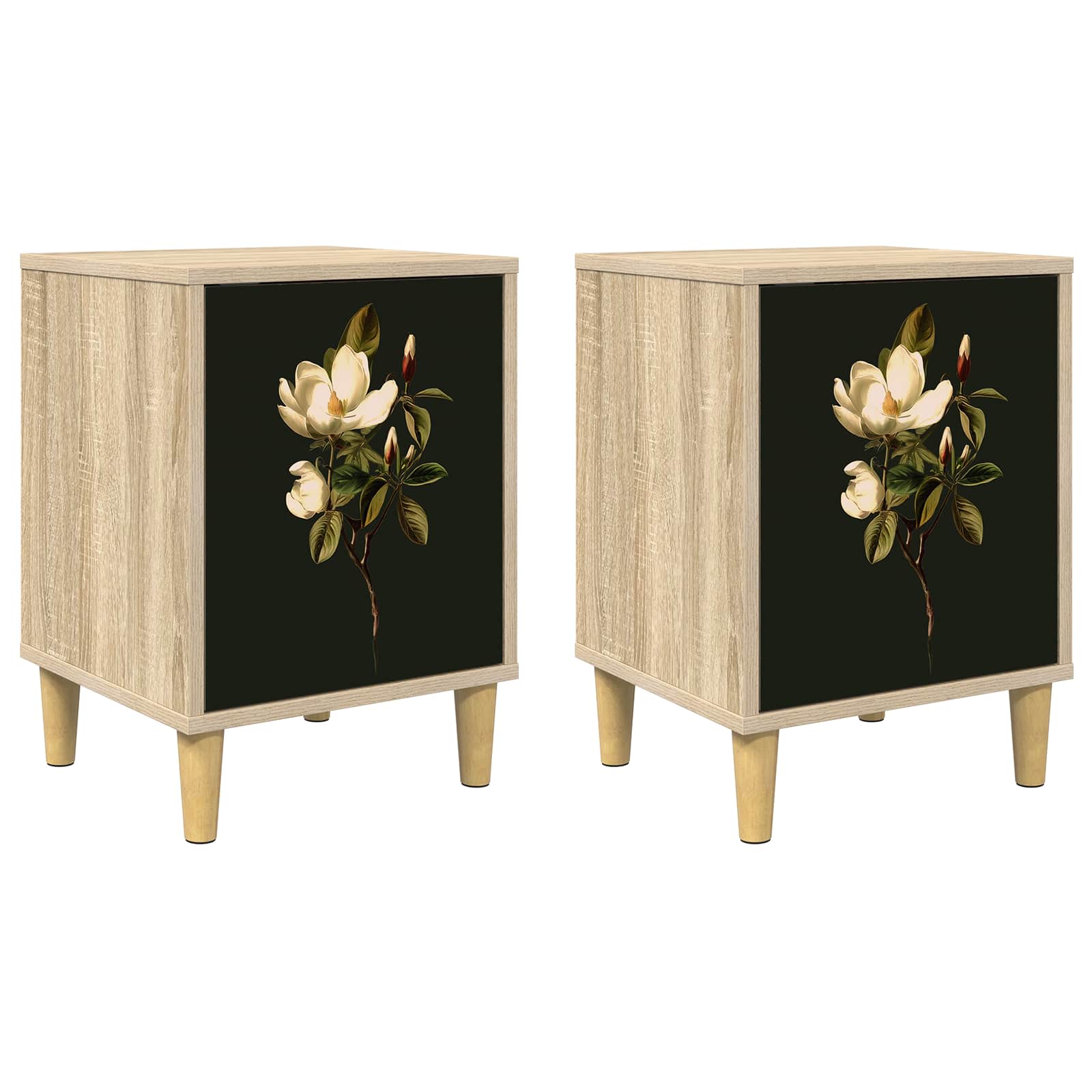 Table de chevet BREMEN 2 pc Chêne Sonoma 36 x 33 x 50 cm