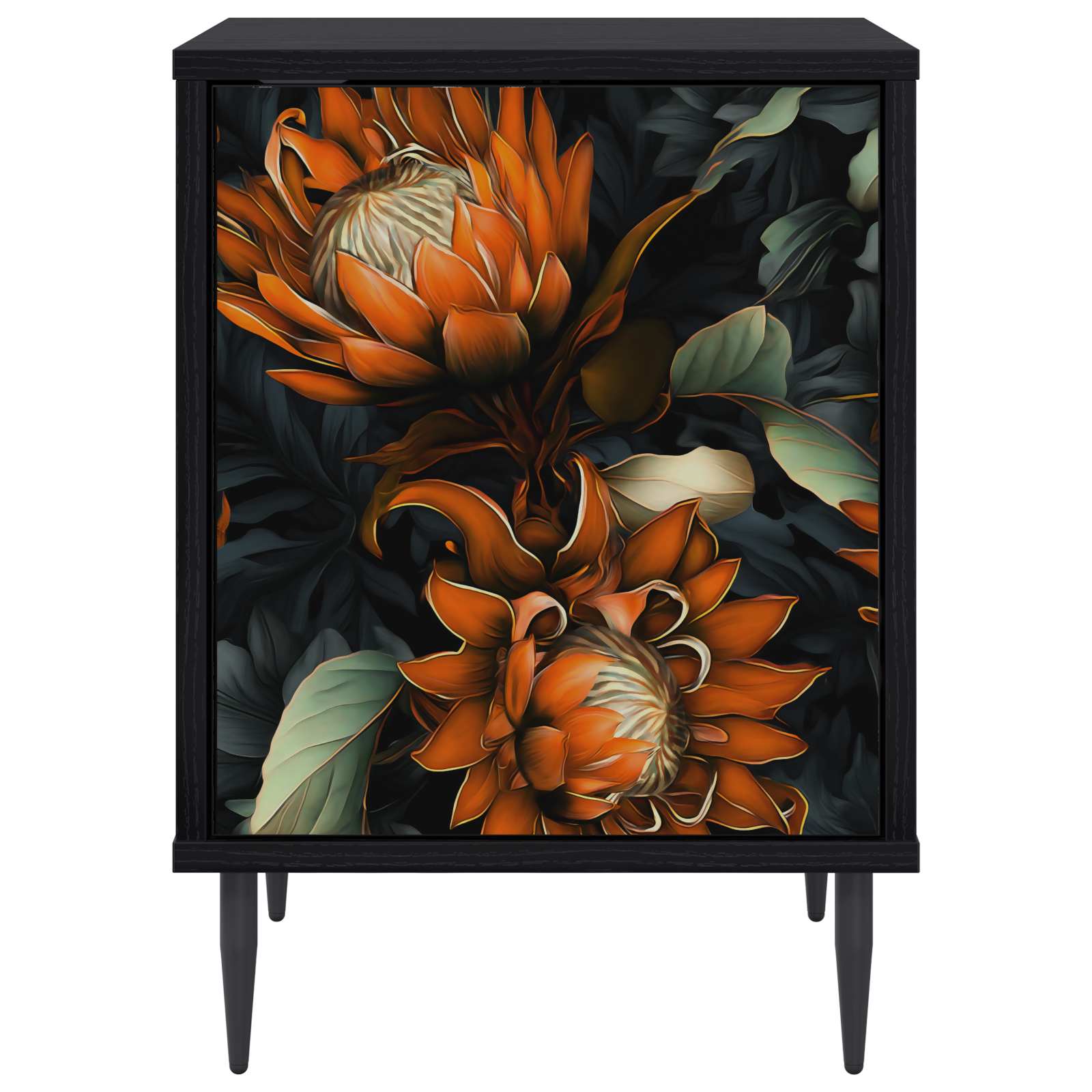 Table de chevet LOCHEM 2 pc Chêne noir 36 x 33 x 51 cm