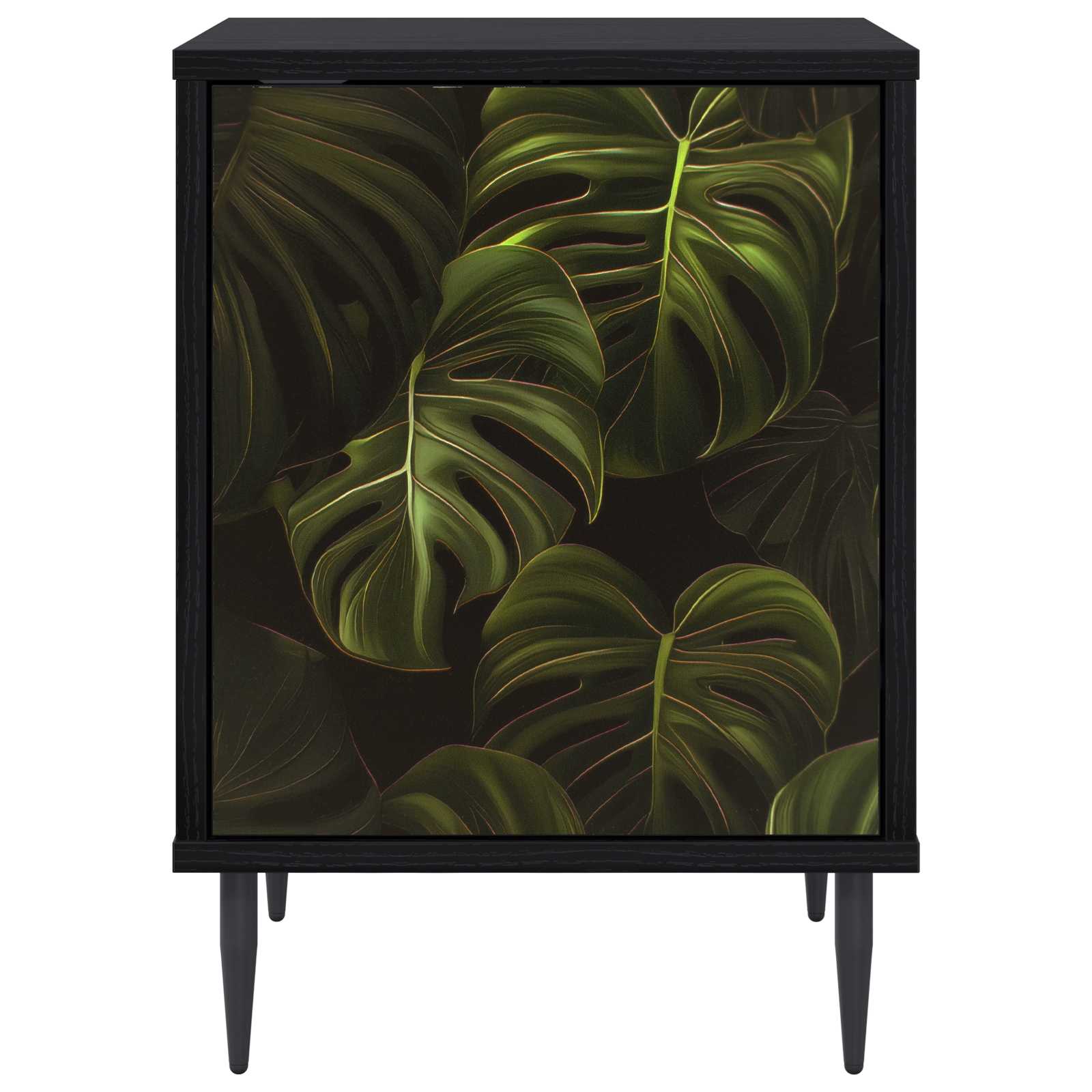 Table de chevet ELBURG 2 pc Chêne noir 36 x 33 x 51 cm