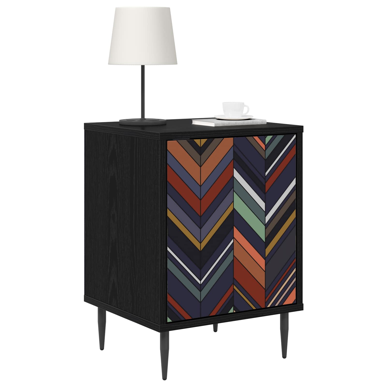 Table de chevet OMMEN 2 pc Chêne noir 36 x 33 x 51 cm