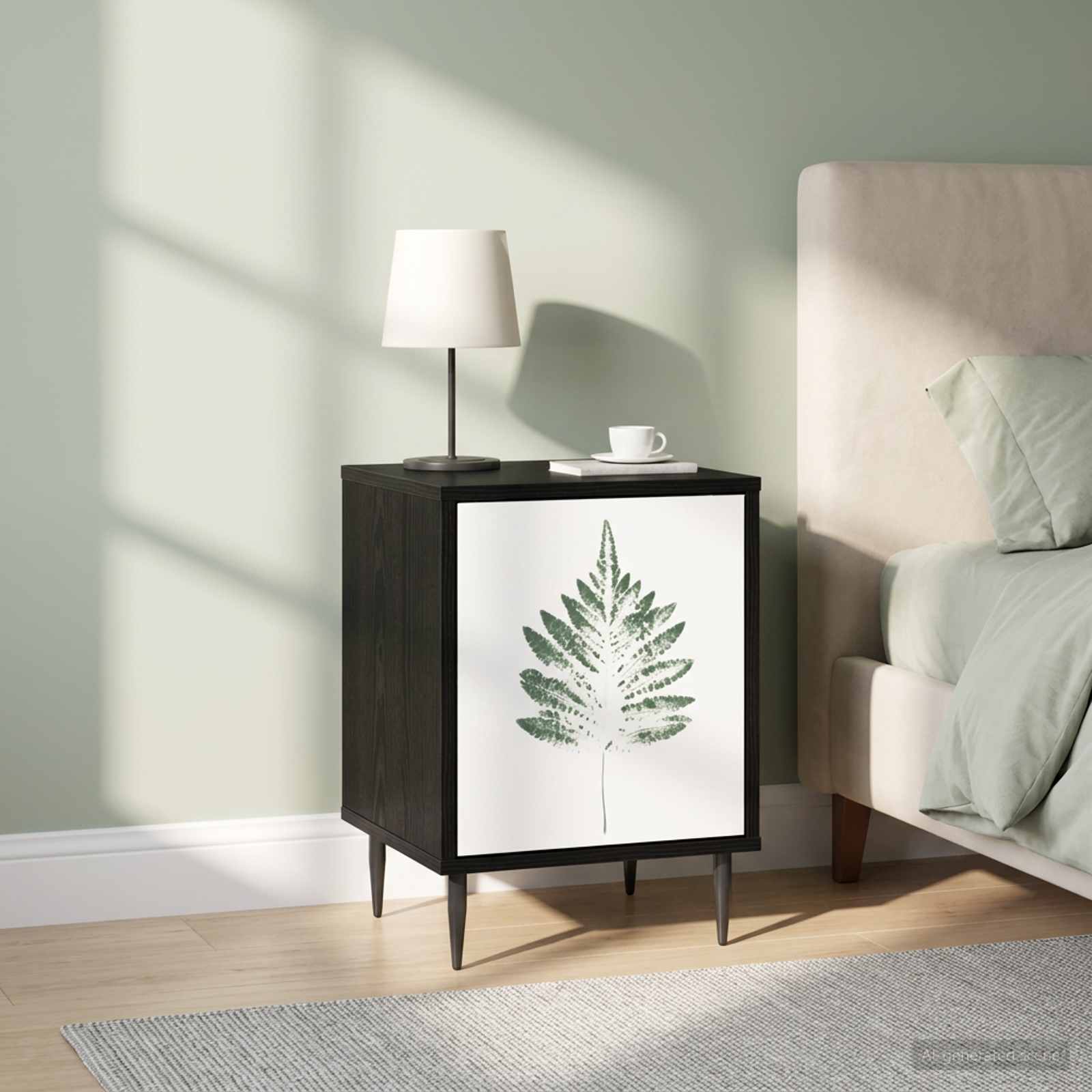 Table de chevet HANAU 2 pc Chêne noir 36 x 33 x 51 cm