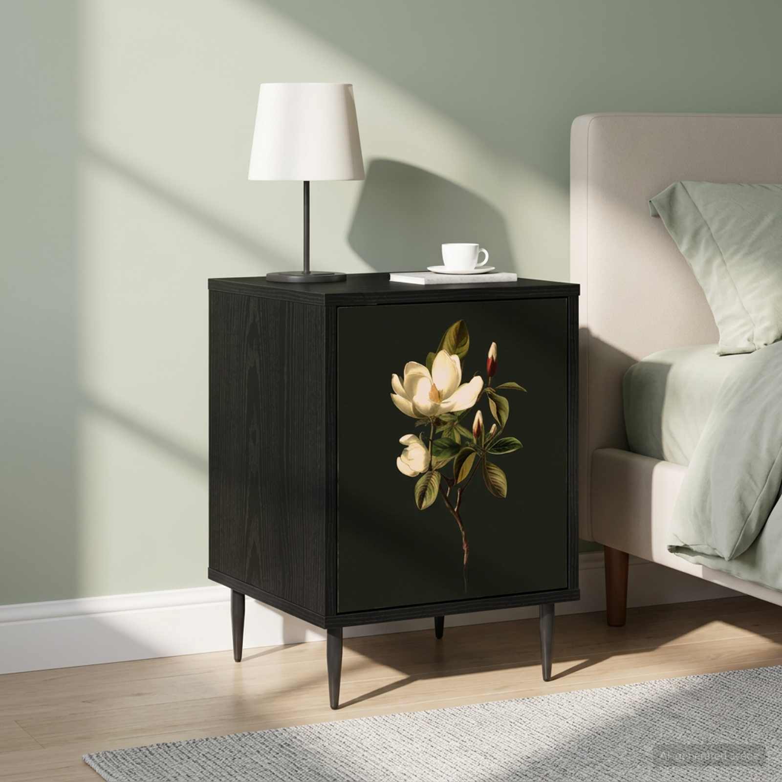 Table de chevet BREMEN 2 pc Chêne noir 36 x 33 x 51 cm