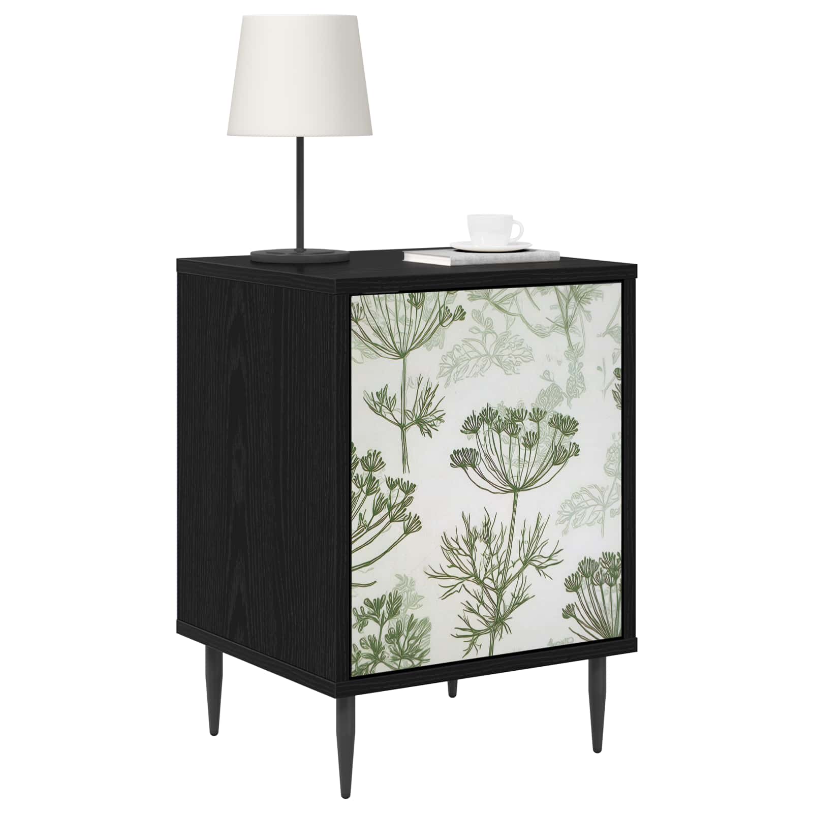 Table de chevet GOTHA 2 pc Chêne noir 36 x 33 x 51 cm