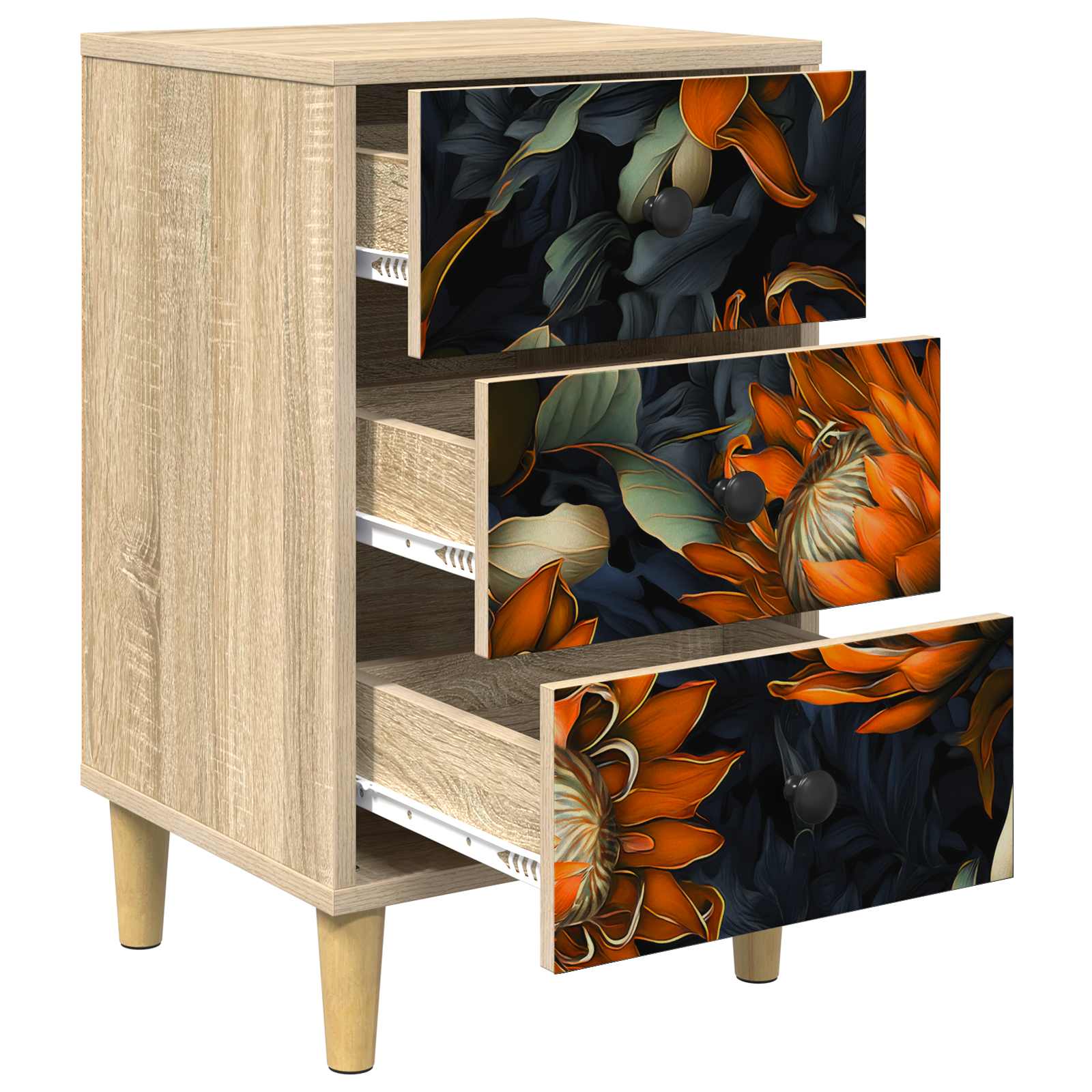 Table de chevet LOCHEM 2 pc Chêne Sonoma 36 x 33 x 60 cm
