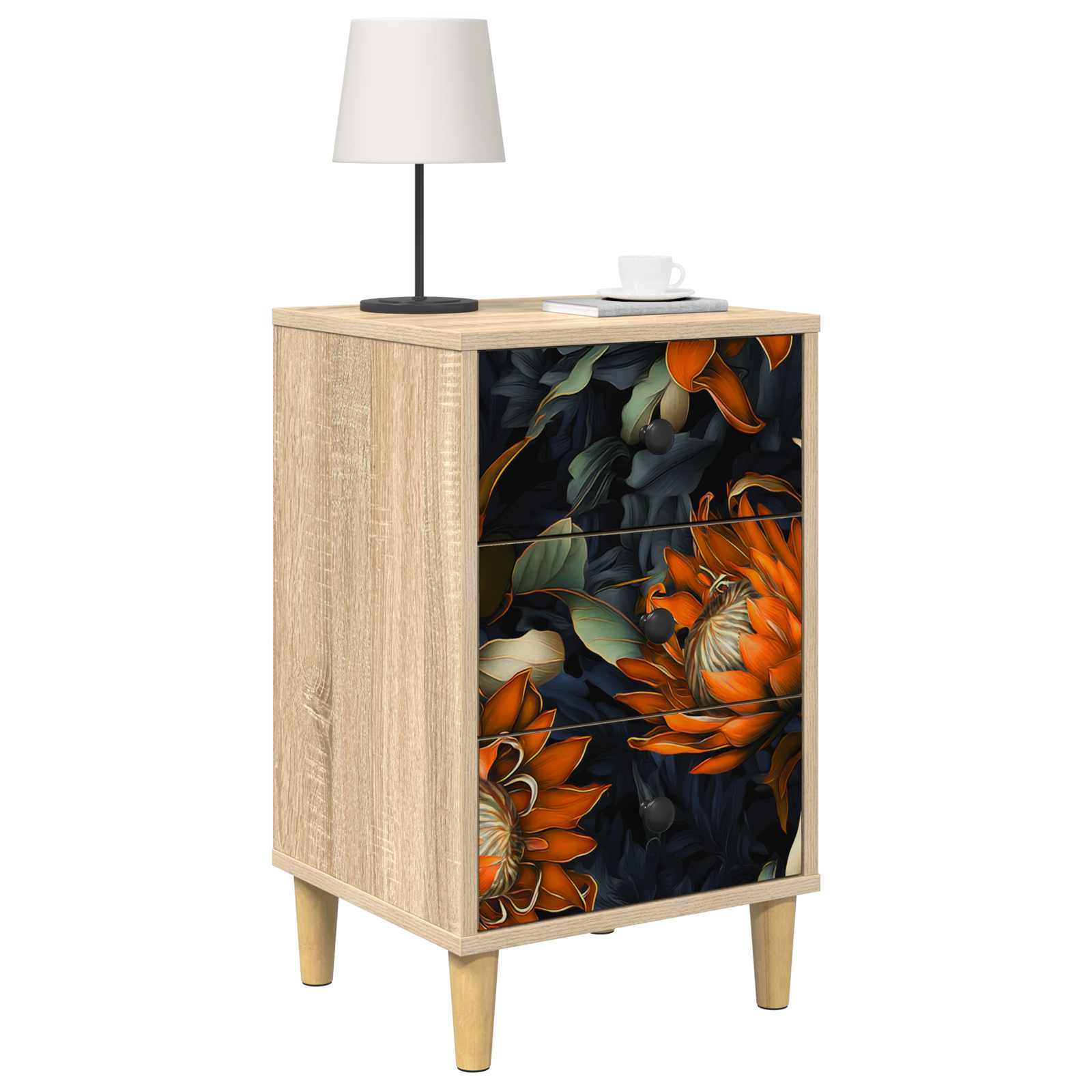 Table de chevet LOCHEM 2 pc Chêne Sonoma 36 x 33 x 60 cm