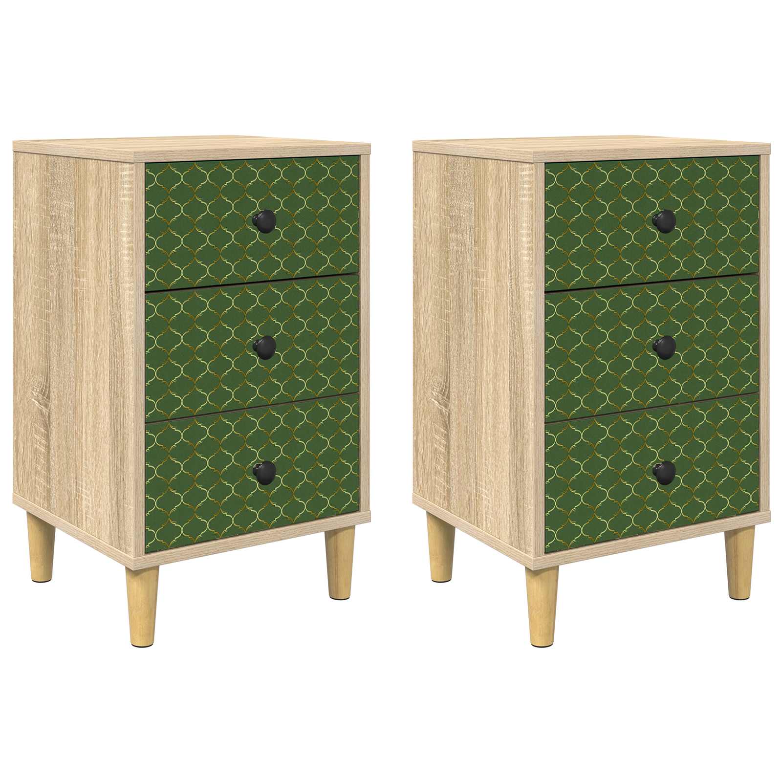 Table de chevet GELEEN 2 pc Chêne Sonoma 36 x 33 x 60 cm