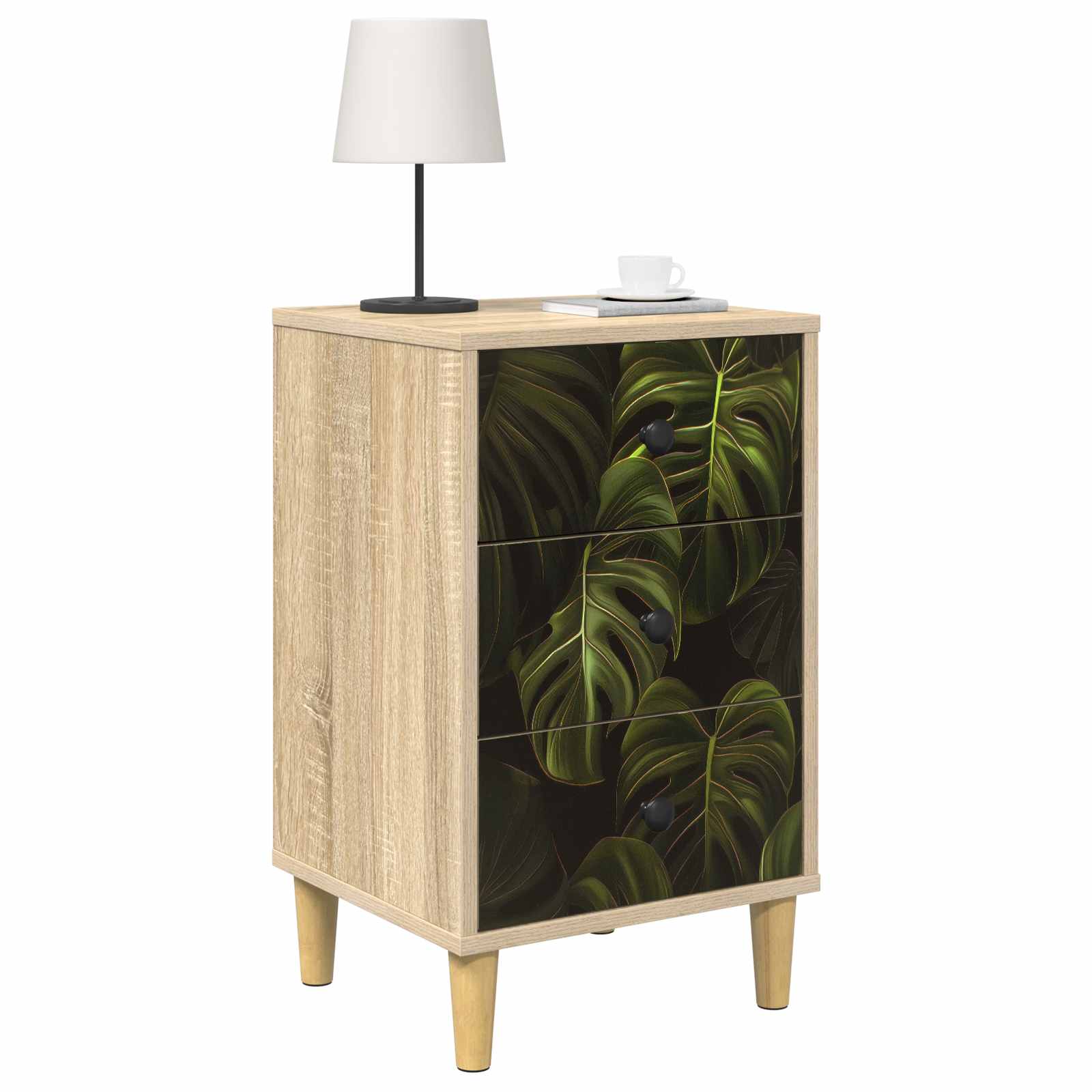 Table de chevet ELBURG 2 pc Chêne Sonoma 36 x 33 x 60 cm