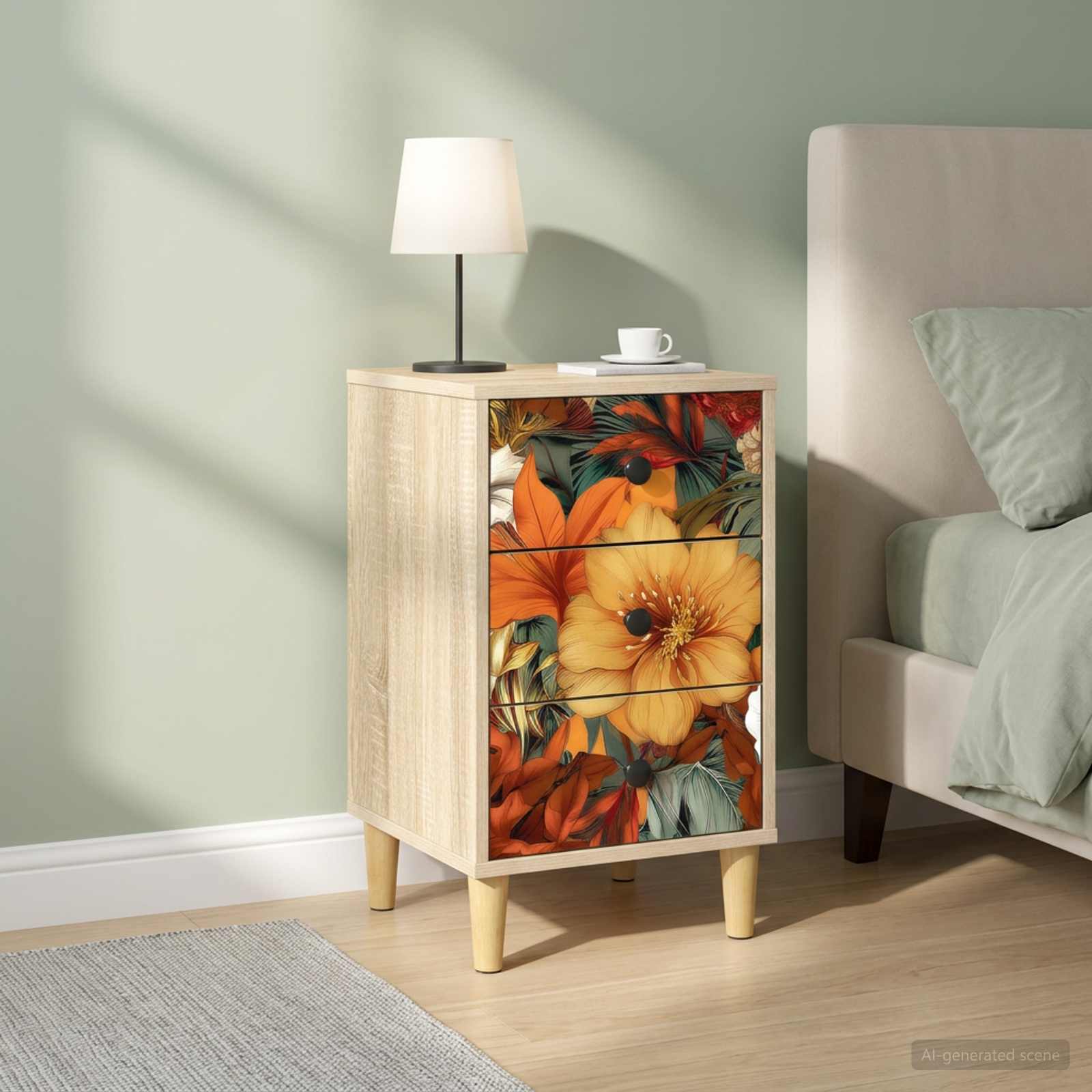 Table de chevet GENNEP 2 pc Chêne Sonoma 36 x 33 x 60 cm
