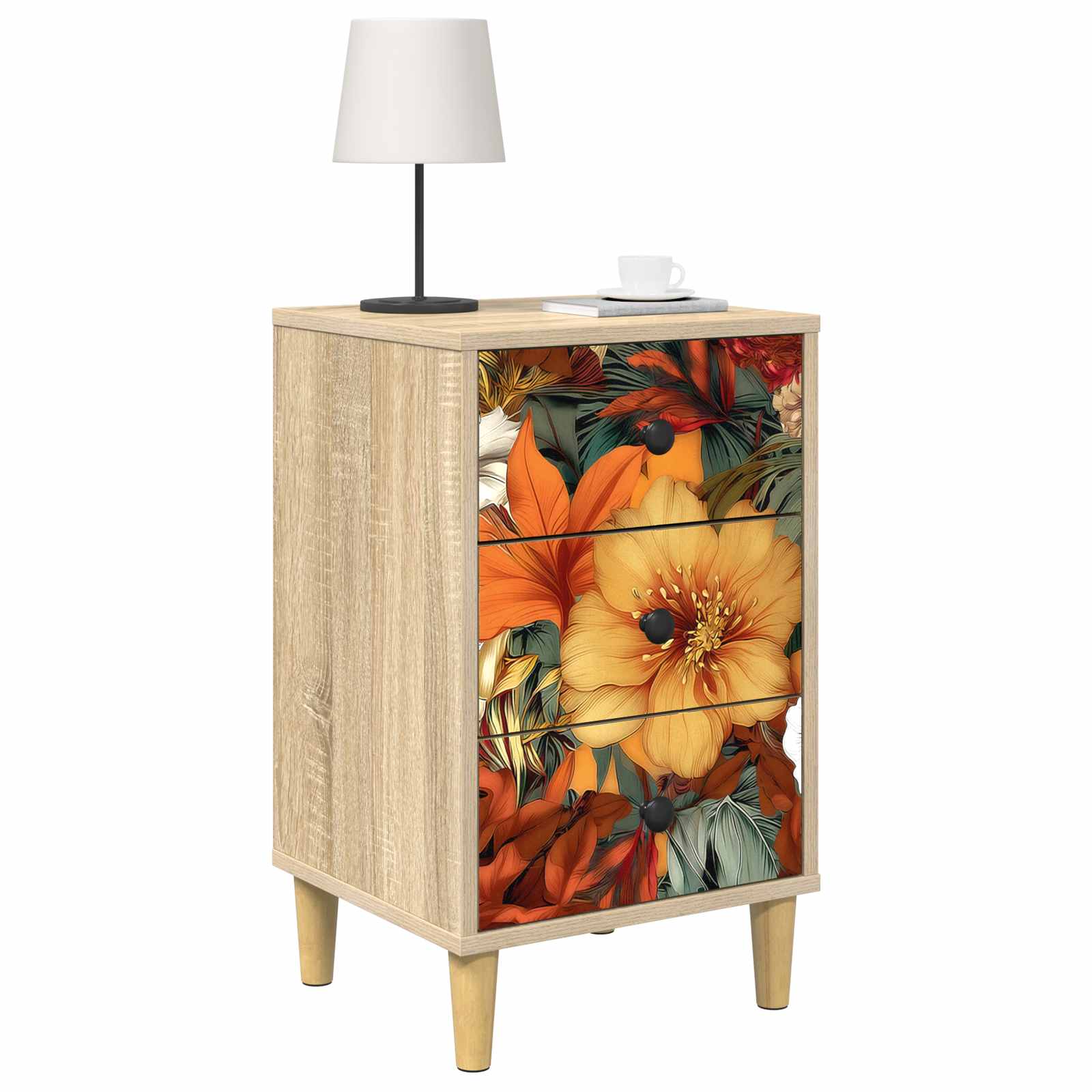Table de chevet GENNEP 2 pc Chêne Sonoma 36 x 33 x 60 cm