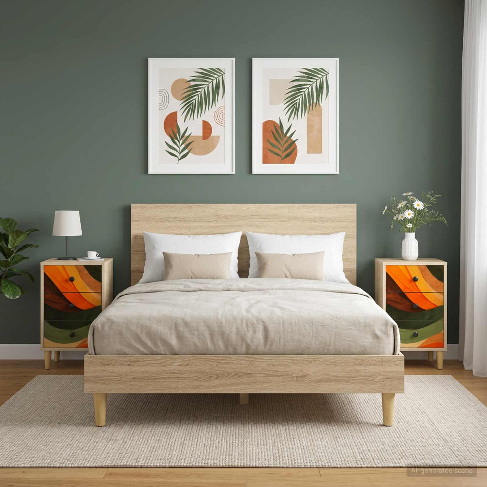 Table de chevet BONN 2 pc Chêne Sonoma 36 x 33 x 60 cm