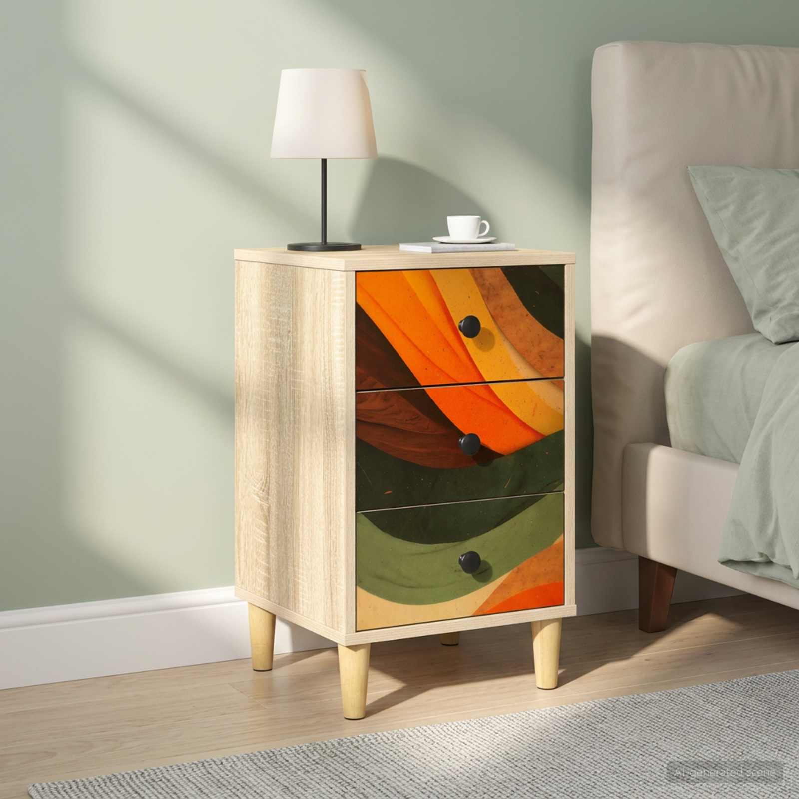 Table de chevet BONN 2 pc Chêne Sonoma 36 x 33 x 60 cm