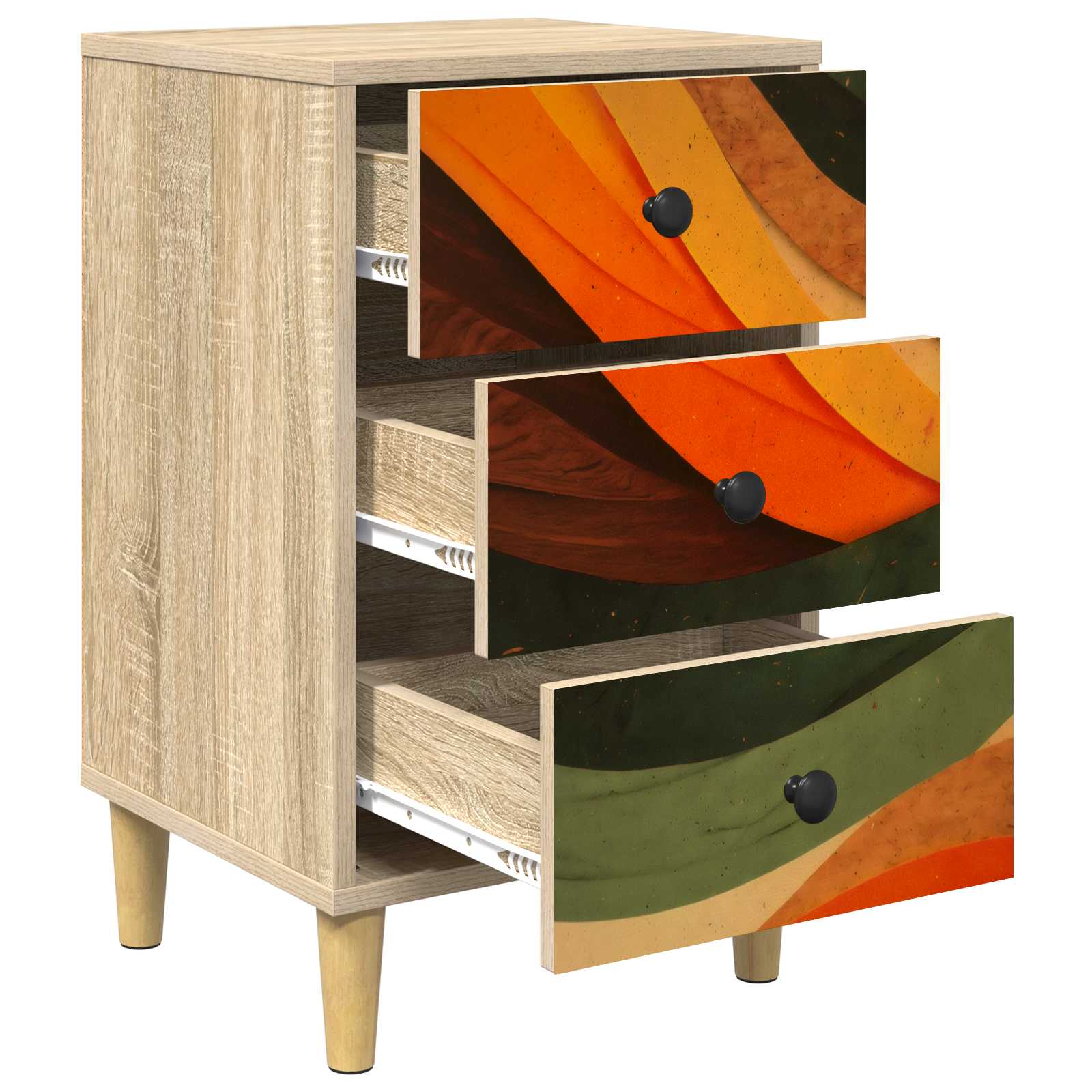 Table de chevet BONN 2 pc Chêne Sonoma 36 x 33 x 60 cm