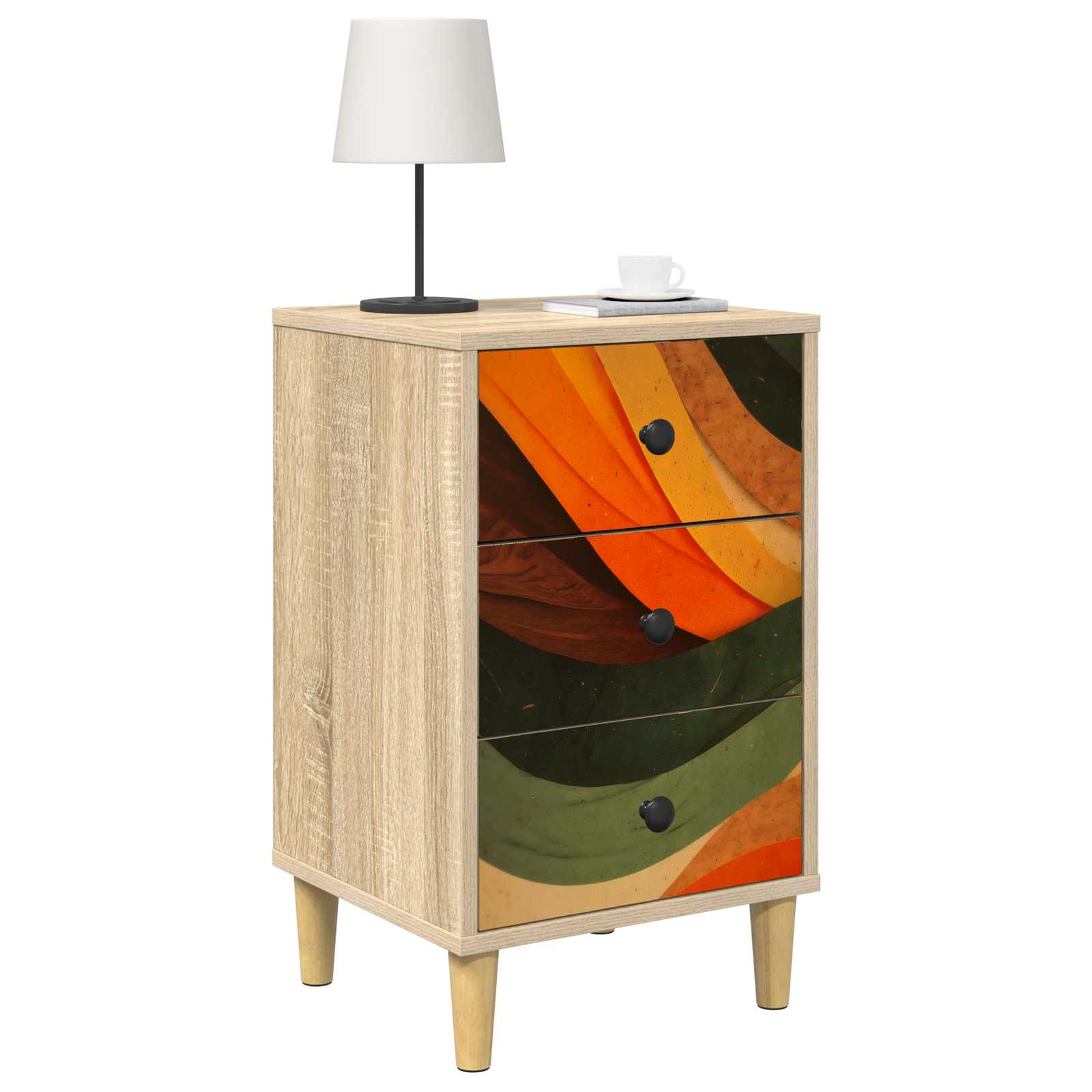 Table de chevet BONN 2 pc Chêne Sonoma 36 x 33 x 60 cm