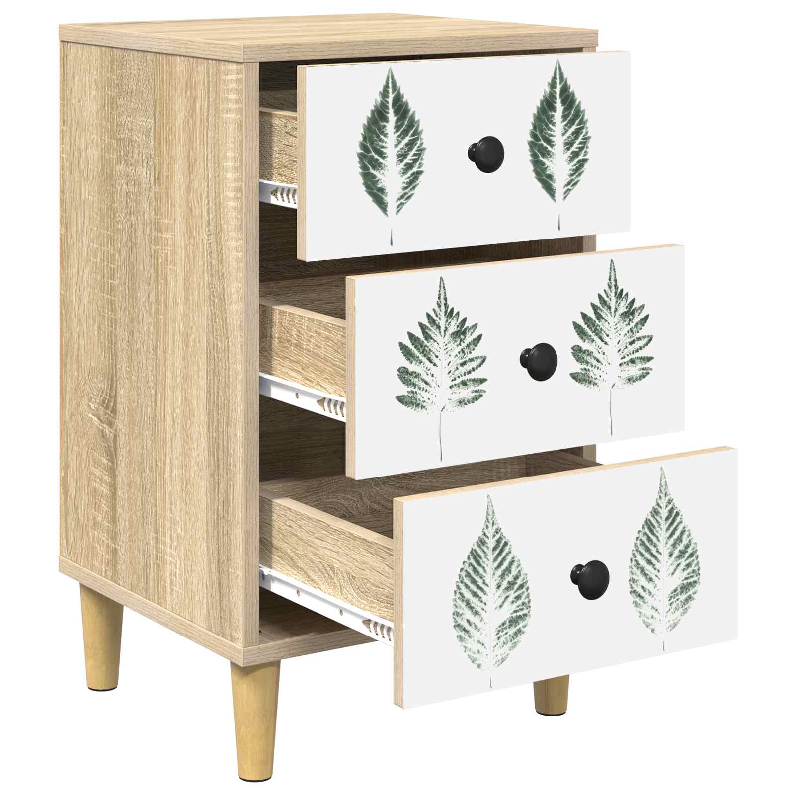 Table de chevet HANAU 2 pc Chêne Sonoma 36 x 33 x 60 cm