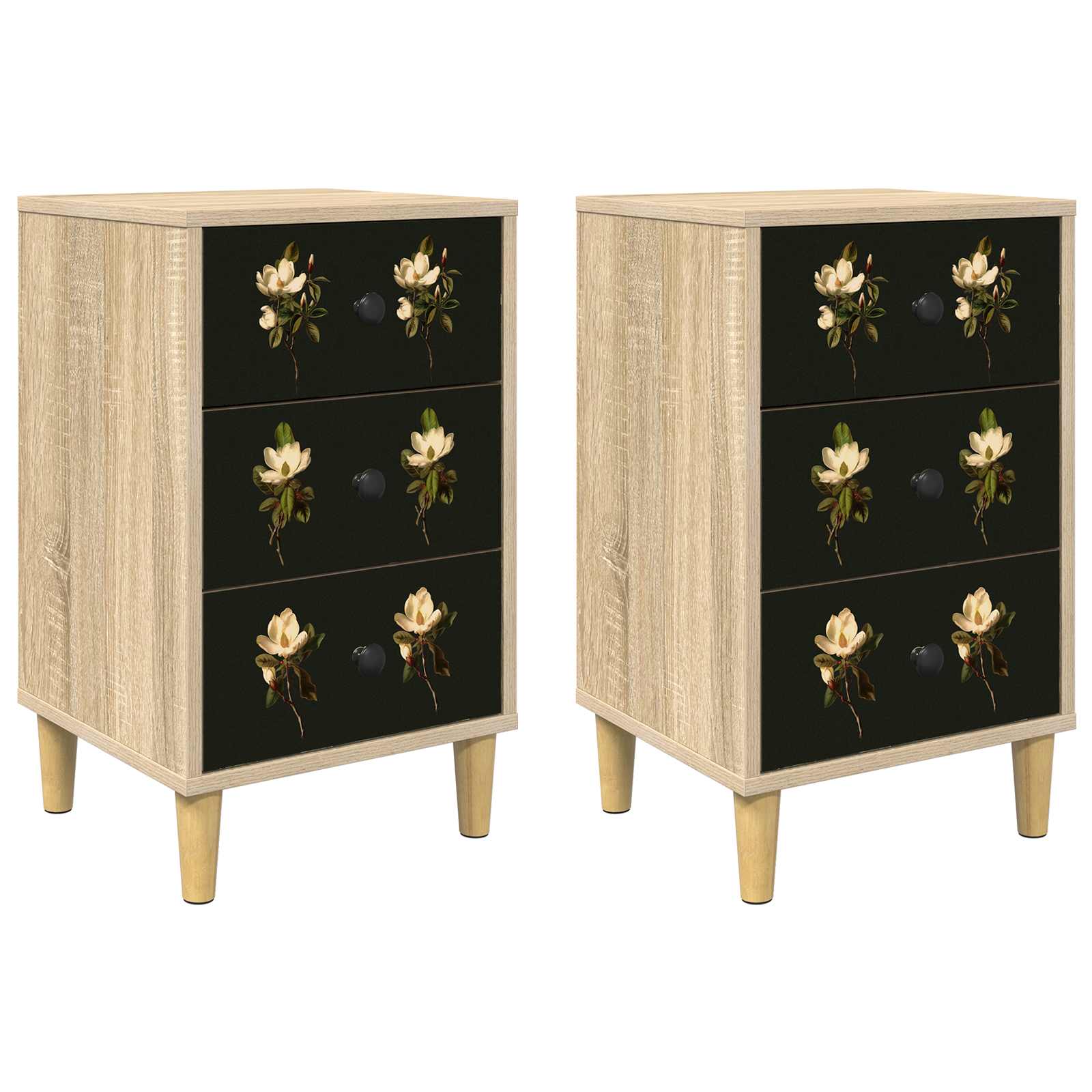 Table de chevet BREMEN 2 pc Chêne Sonoma 36 x 33 x 60 cm