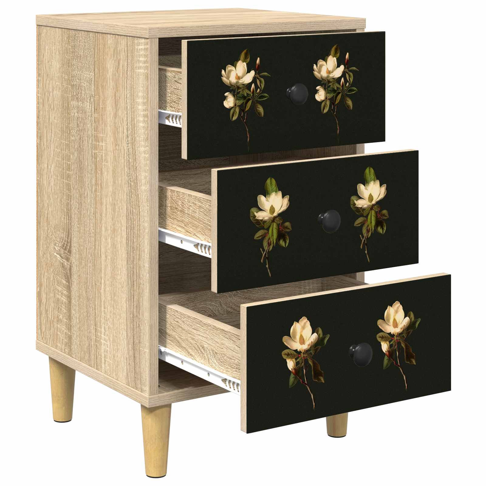 Table de chevet BREMEN 2 pc Chêne Sonoma 36 x 33 x 60 cm