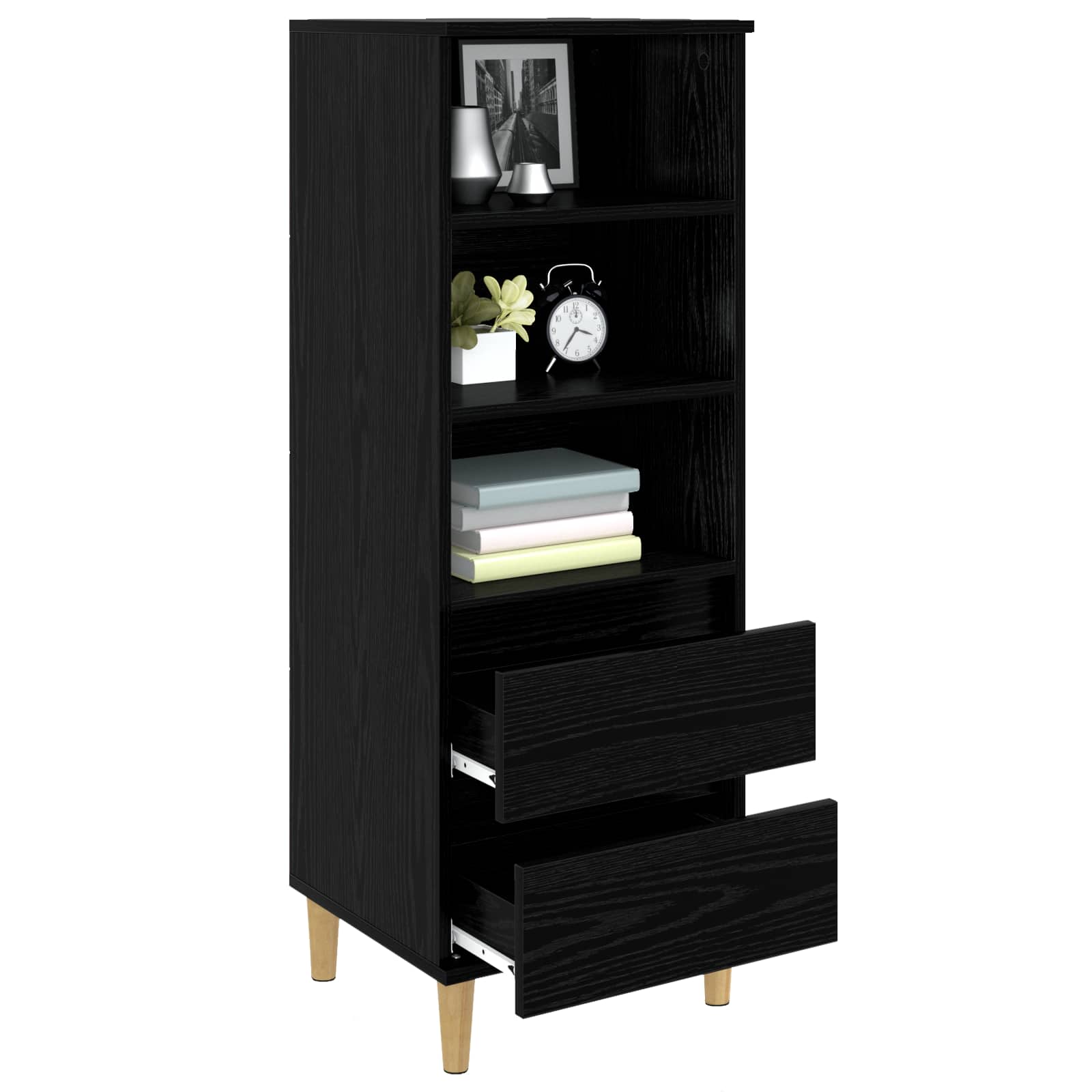 Haut Armoire Chêne noir 40 x 36 x 110 cm Bois d'ingénierie