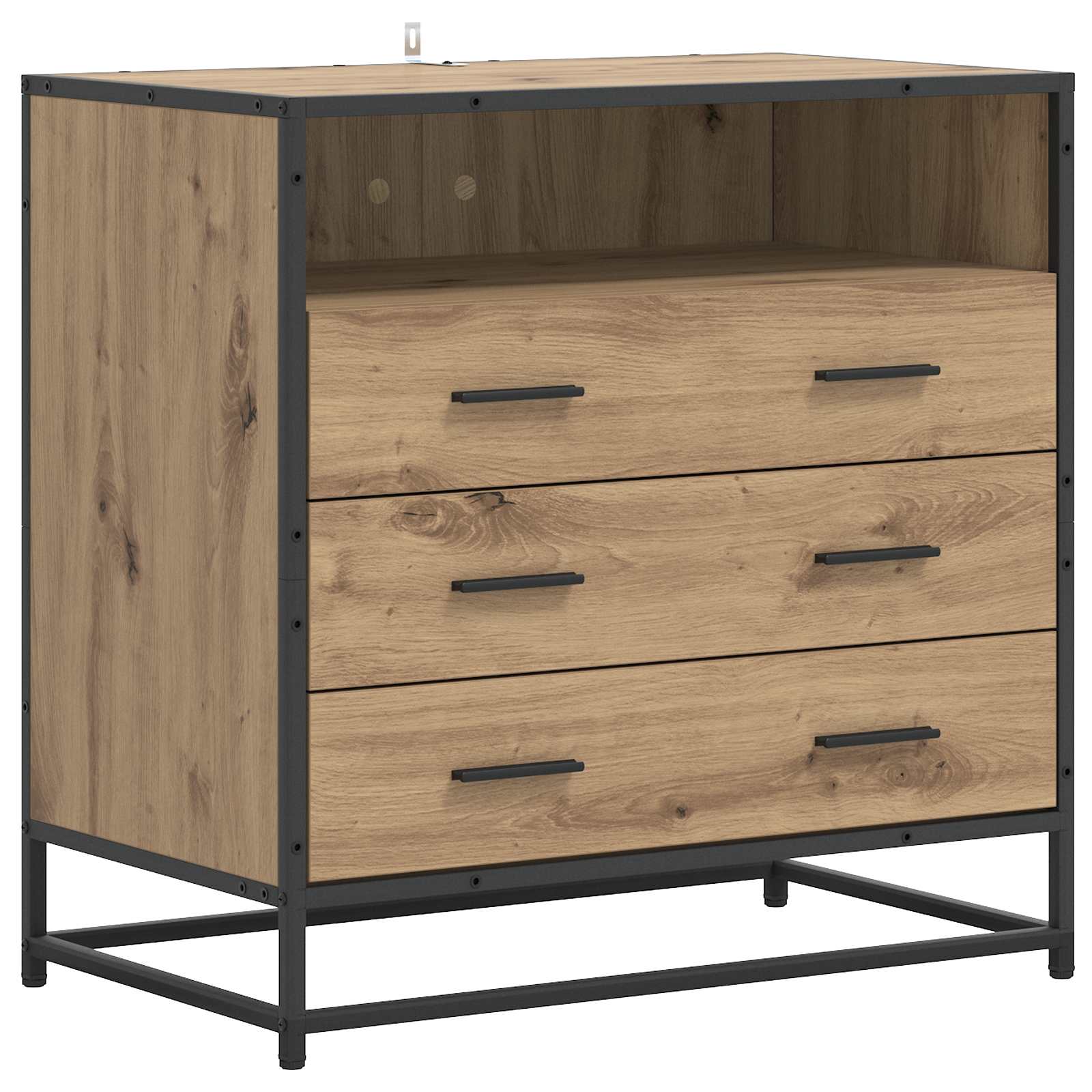 Armoire à tiroirs 3-Tiroir Chêne artisanal 70 x 41 x 70 cm - XIOS