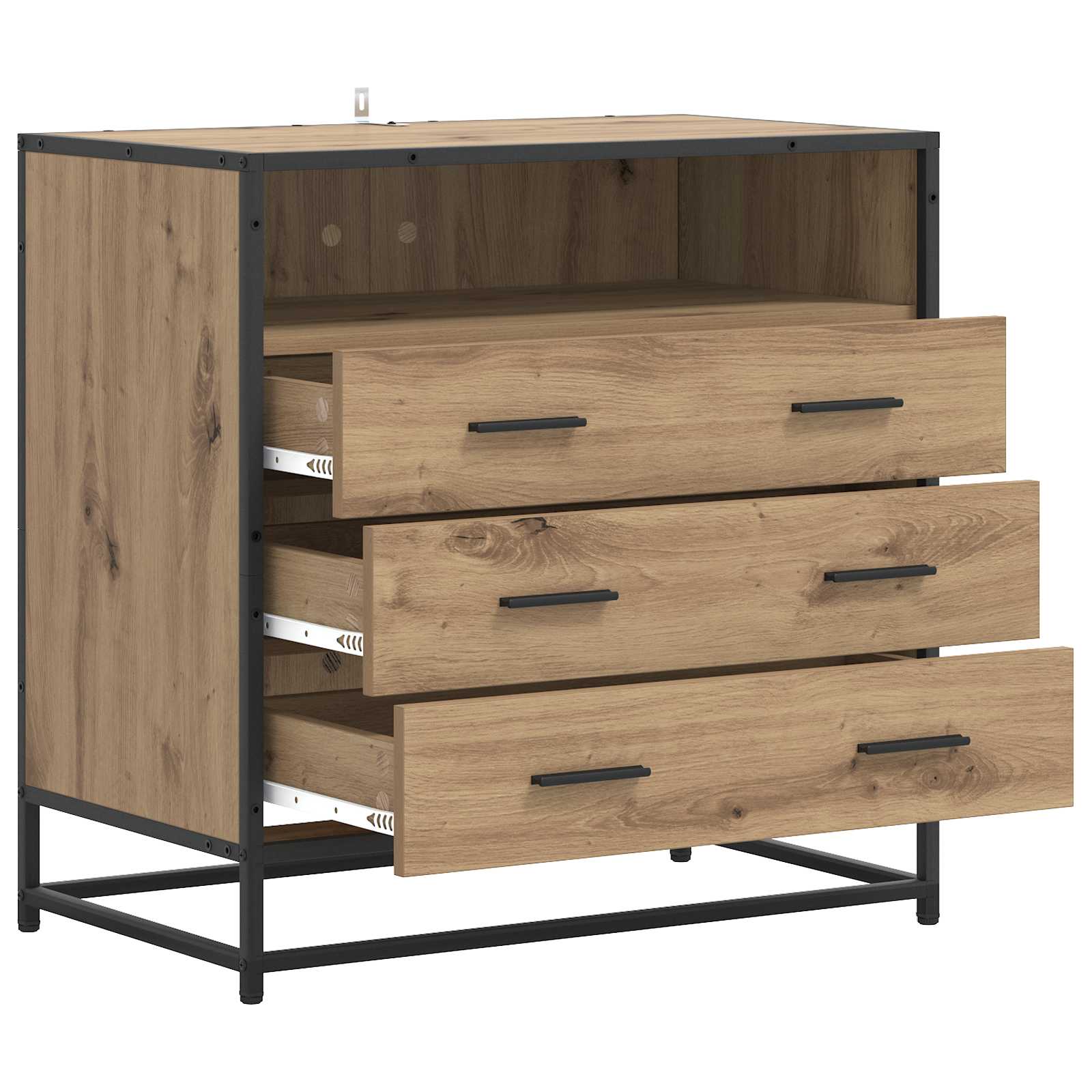 Armoire à tiroirs 3-Tiroir Chêne artisanal 70 x 41 x 70 cm - XIOS