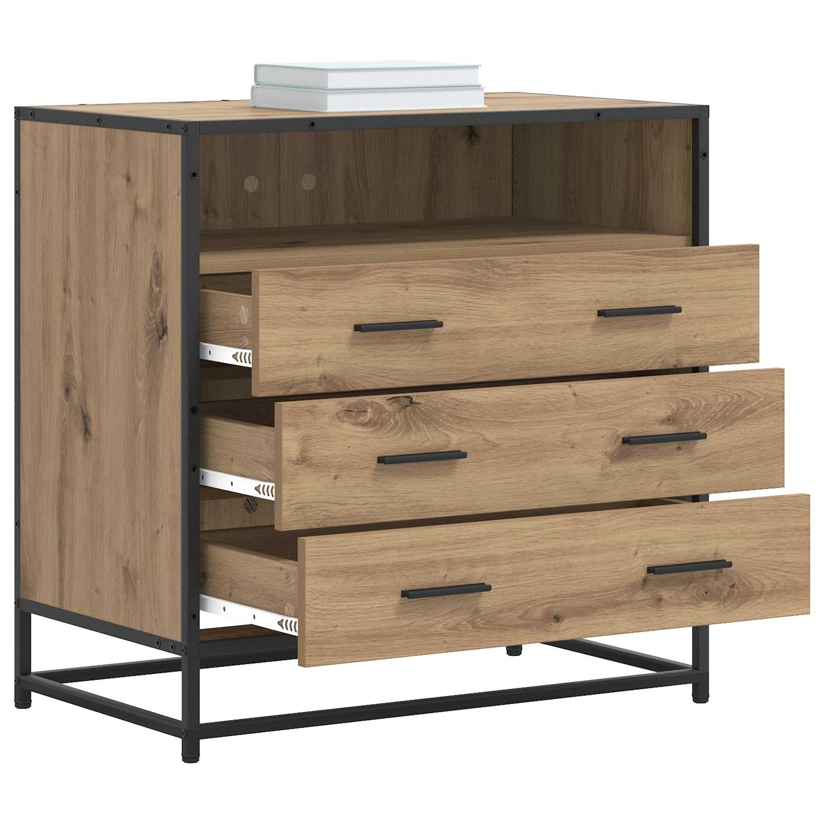 Armoire à tiroirs 3-Tiroir Chêne artisanal 70 x 41 x 70 cm - XIOS
