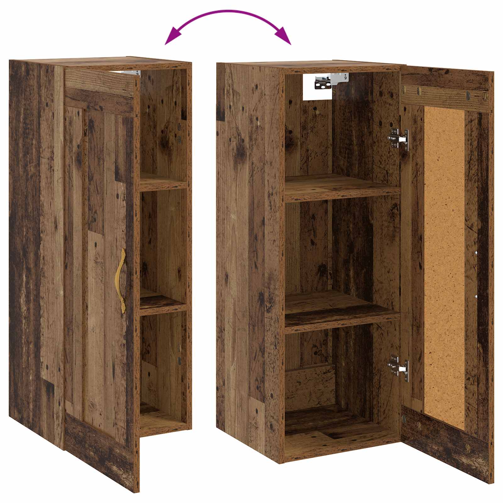 Meuble mural Bois ancien 34,5 x 34 x 90 cm Bois d'ingénierie - XIOS