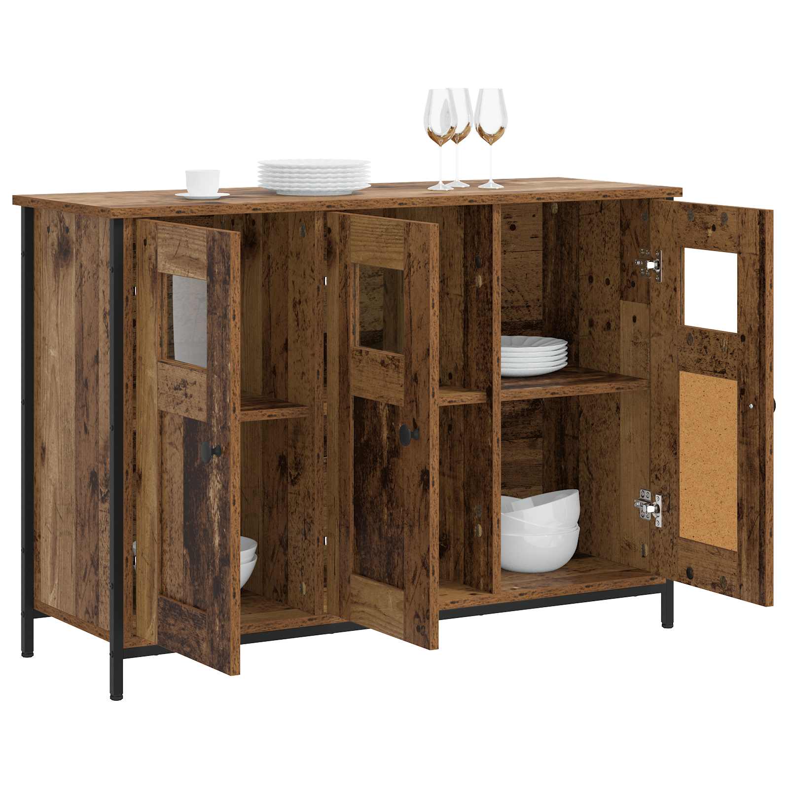Buffet Bois ancien 100 x 35 x 70 cm Bois d'ingénierie
