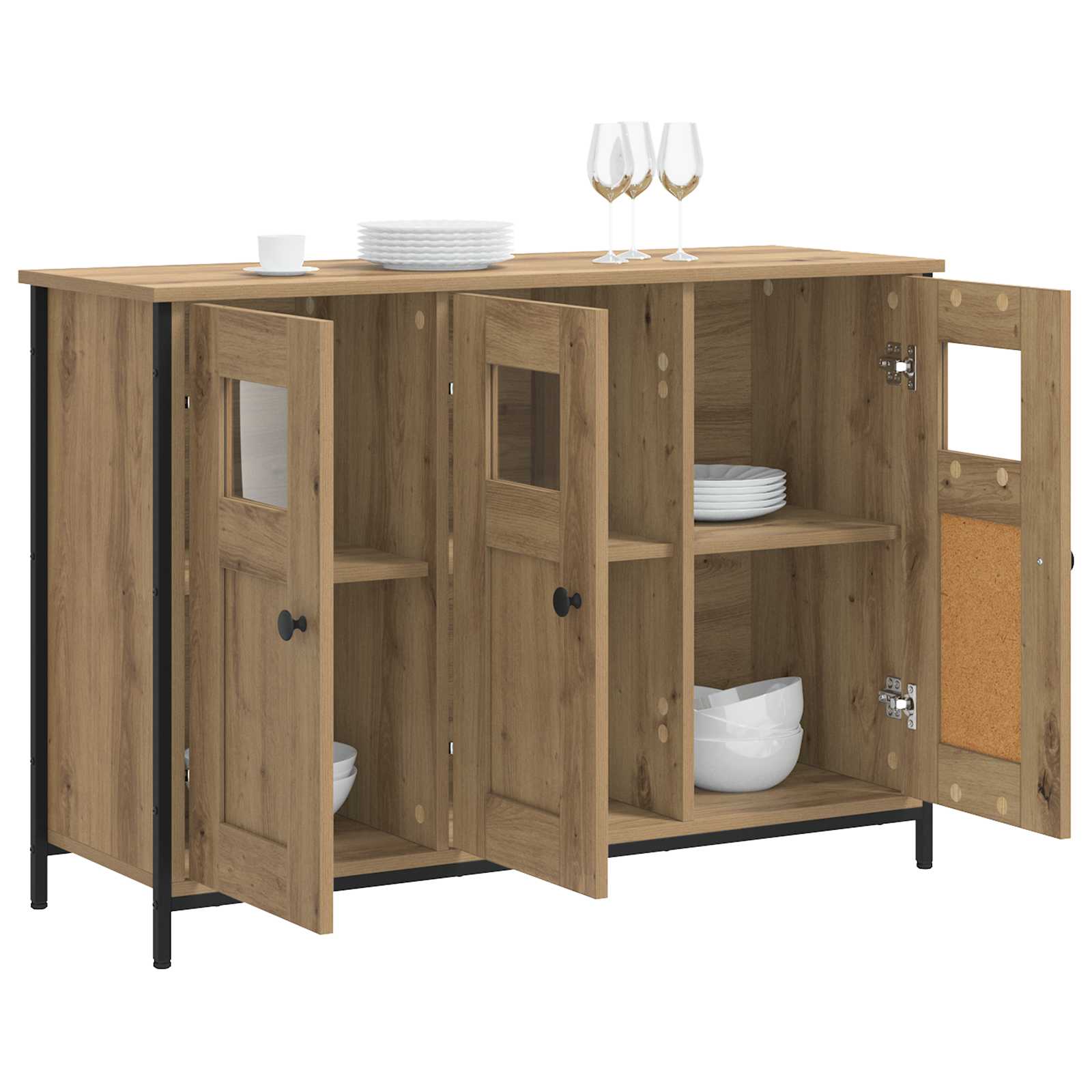 Buffet Chêne artisanal 100 x 35 x 70 cm Bois d'ingénierie