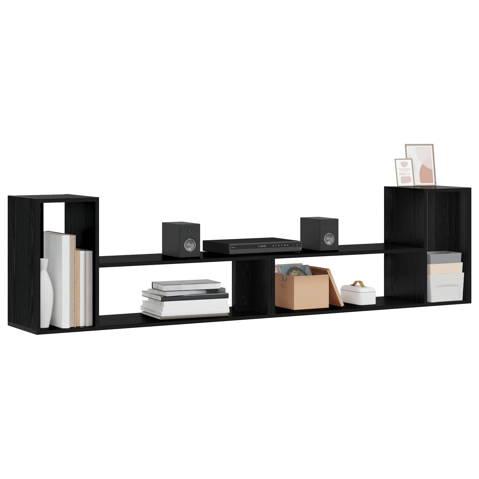 Meuble TV 100 x 30 x 50 cm Chêne noir Bois d'ingénierie