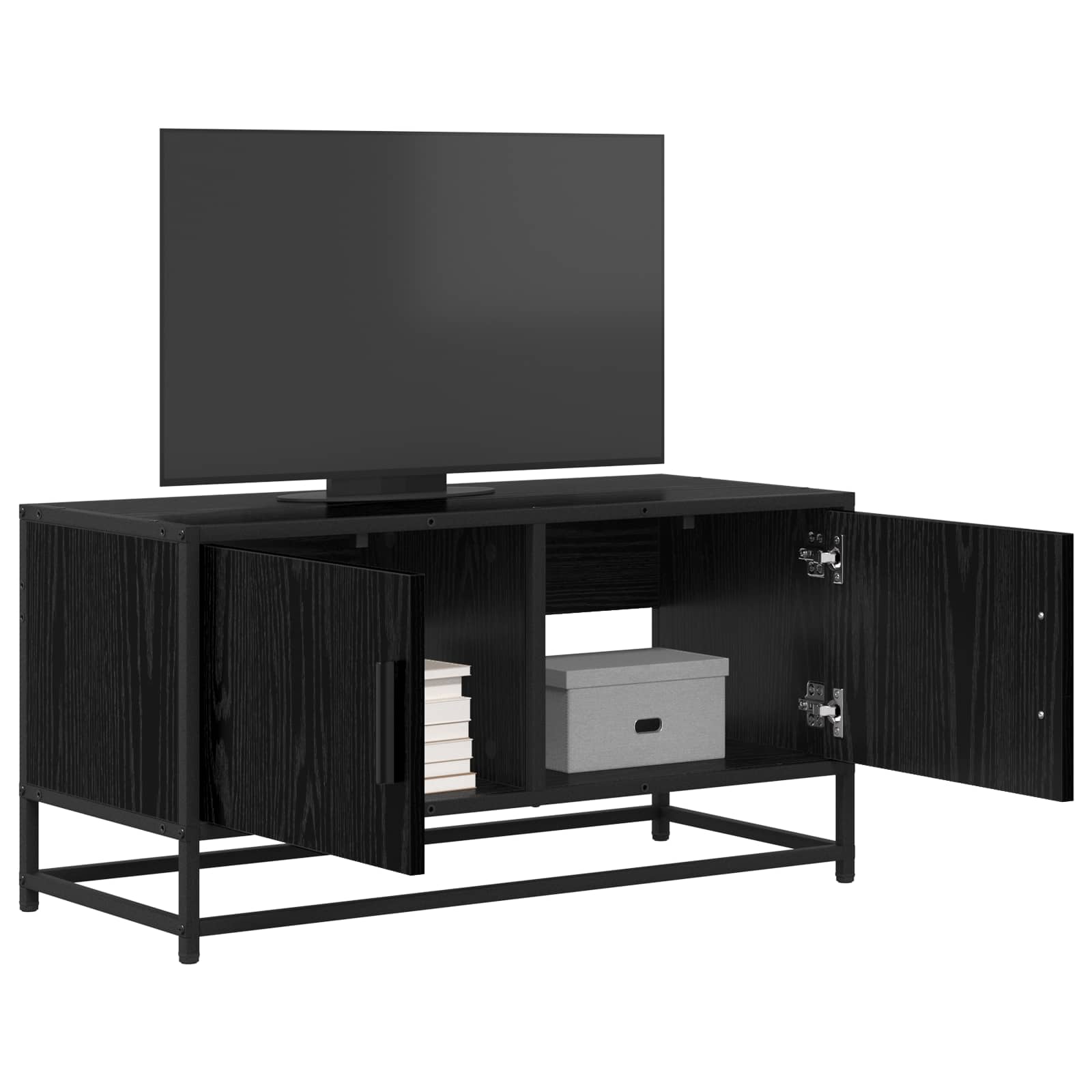 Meuble TV 80 x 34,5 x 40 cm Chêne noir Bois d'ingénierie