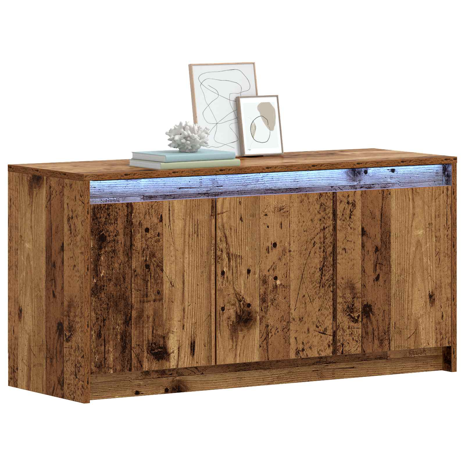 Meuble TV 100 x 34 x 50 cm Bois ancien Bois d'ingénierie