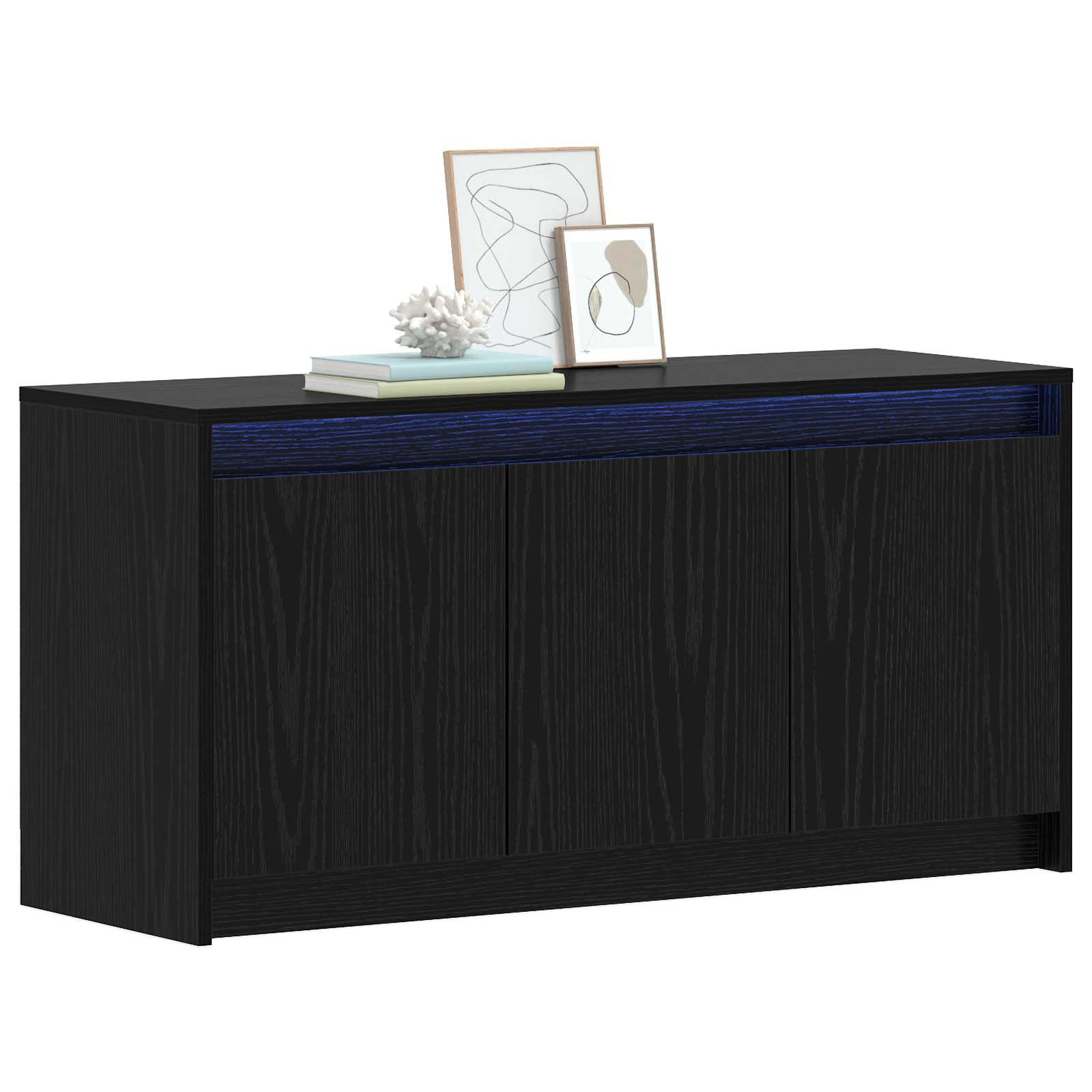 Meuble TV 100 x 34 x 50 cm Chêne noir Bois d'ingénierie