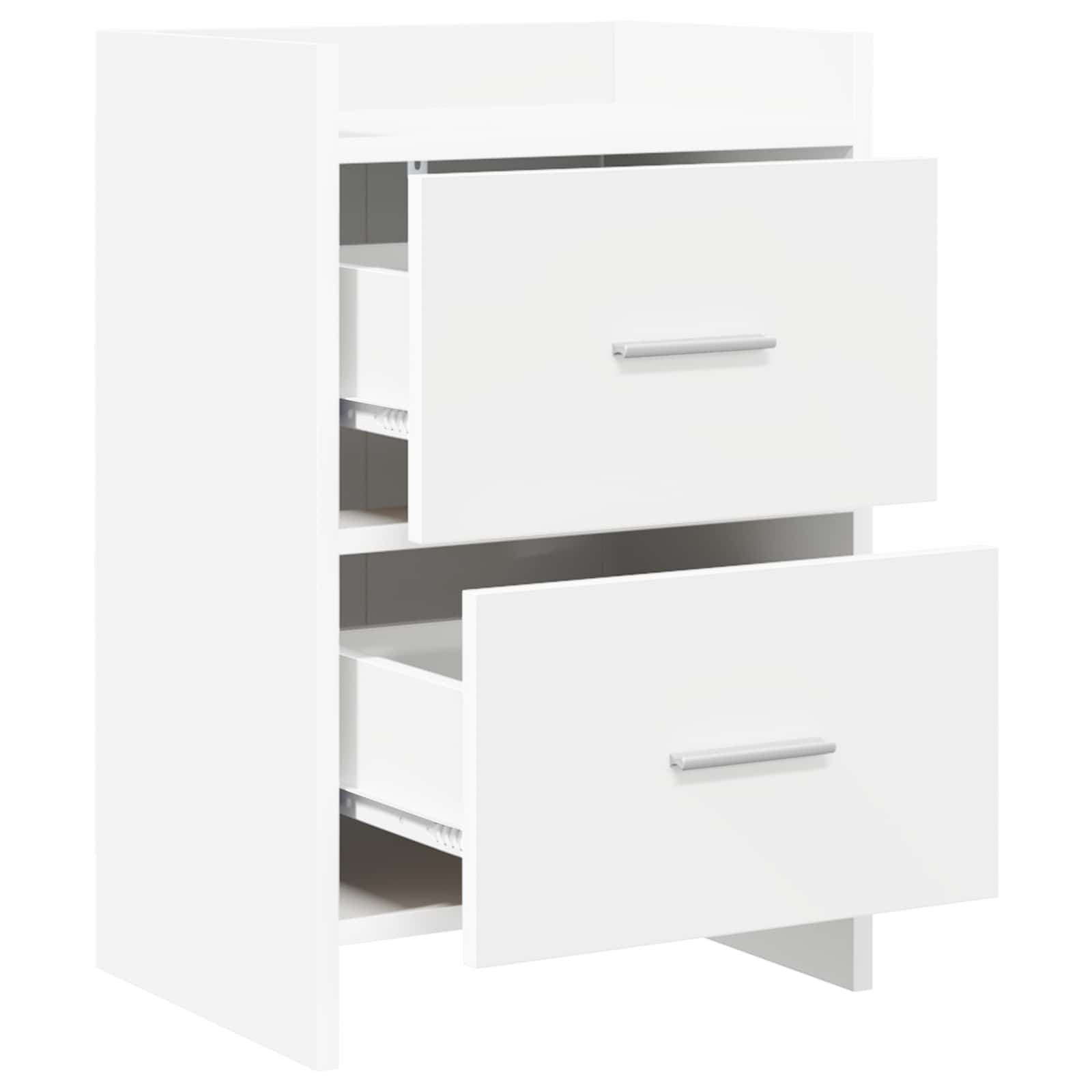 Tables de chevet 2 pcs Blanc 40 x 30 x 60 cm Bois d'ingénierie