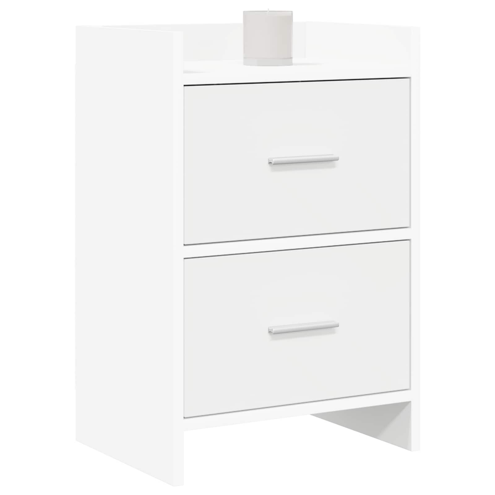 Tables de chevet 2 pcs Blanc 40 x 30 x 60 cm Bois d'ingénierie